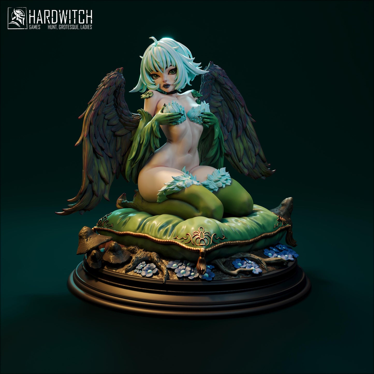 Mistia Harpy Miniature - 28mm / 32mm / 36mm / 75mm - HardWitch Games - Resin Printed Figure for TTRPGs and Board Games