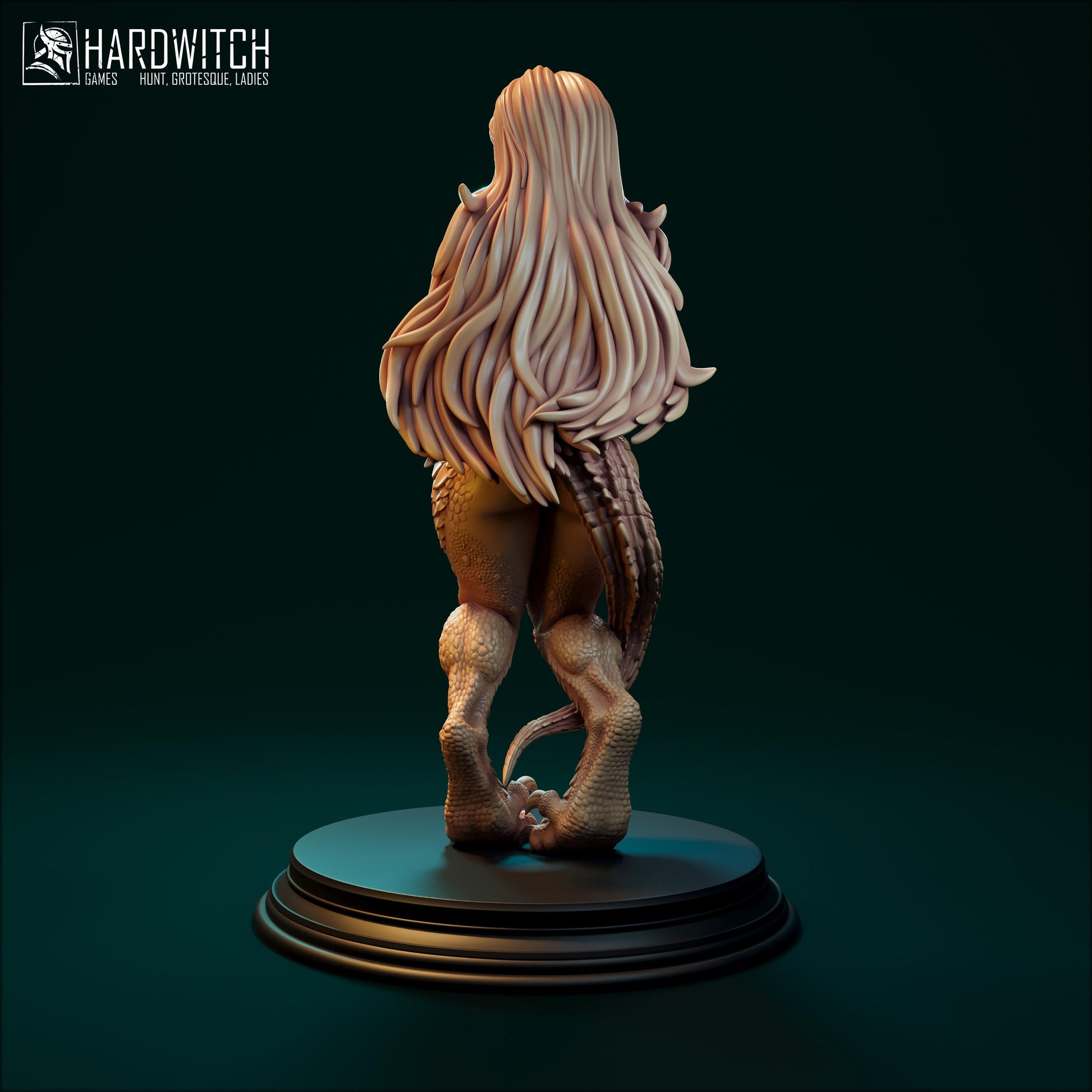 Argonia Lizard Miniature (2 Variations) - 28mm / 32mm / 36mm / 75mm - HardWitch Games - Resin Printed Figure for TTRPGs and Board Games
