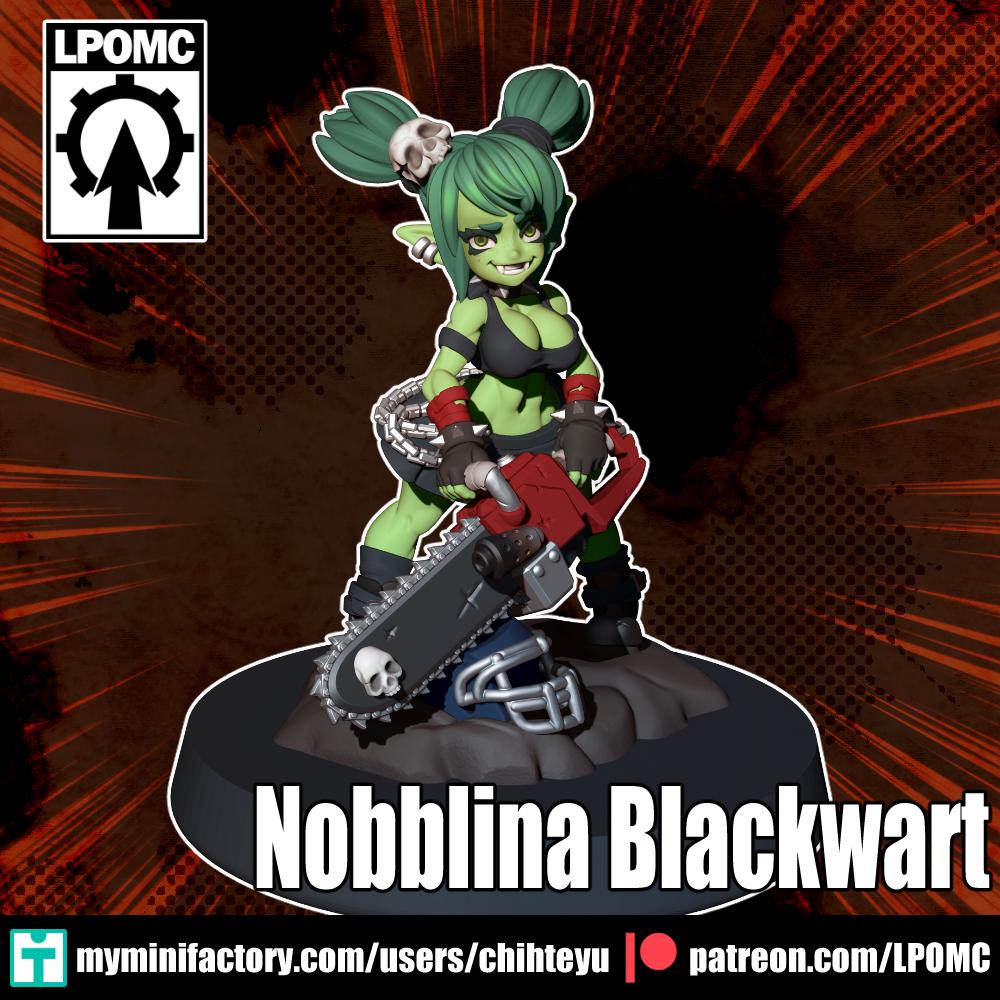 Nobblina Blackwart Miniature - 28mm / 32mm / 36mm - LPOMC - Unpainted Resin Printed Figure for D&D, TTRPGs, and Board Games
