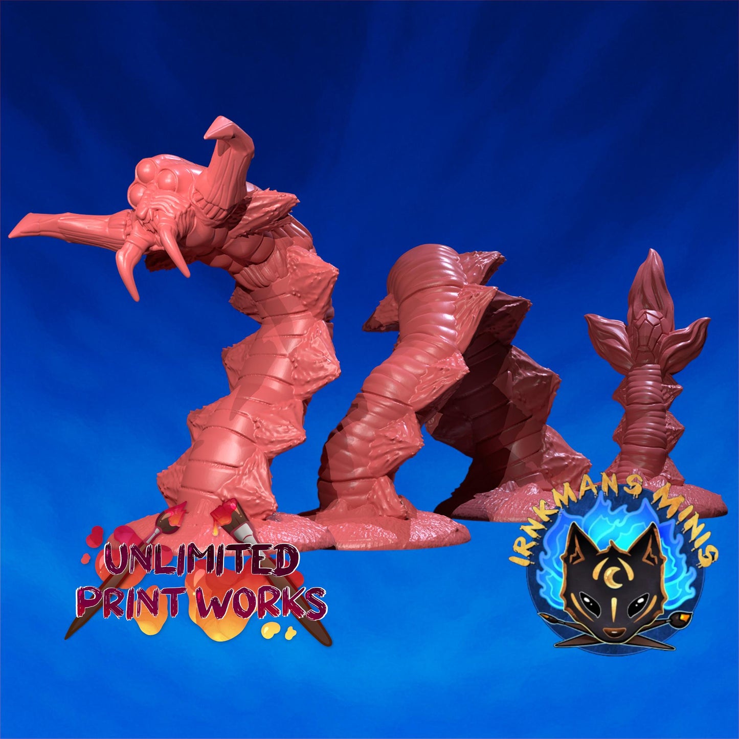 Giant Sand Centipede - Irnkman's Minis - Unpainted Resin Printed Figure for TTRPGs and Board Games