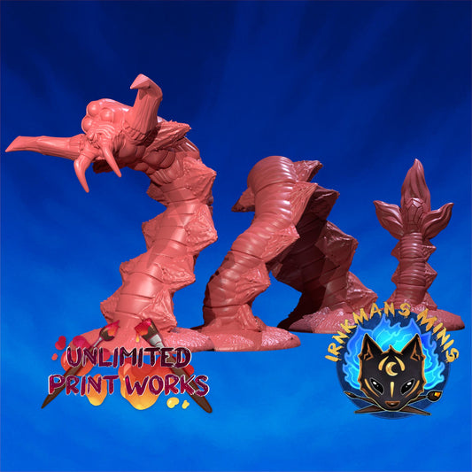 Giant Sand Centipede - Irnkman's Minis - Unpainted Resin Printed Figure for TTRPGs and Board Games