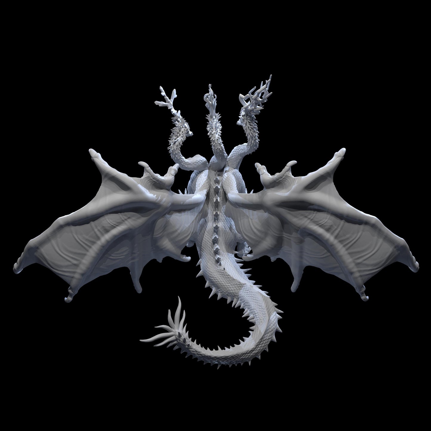 Giant Three-Headed Dragon - Irnkman's Minis - Unpainted Resin Printed Figure for TTRPGs and Board Games