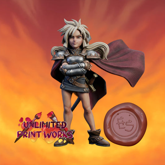 Explorer Arasha Miniature - 28mm / 32mm / 36mm / 75mm - Ethan Savage Studios - Unpainted Resin Printed Figure for TTRPGs, and Board Games