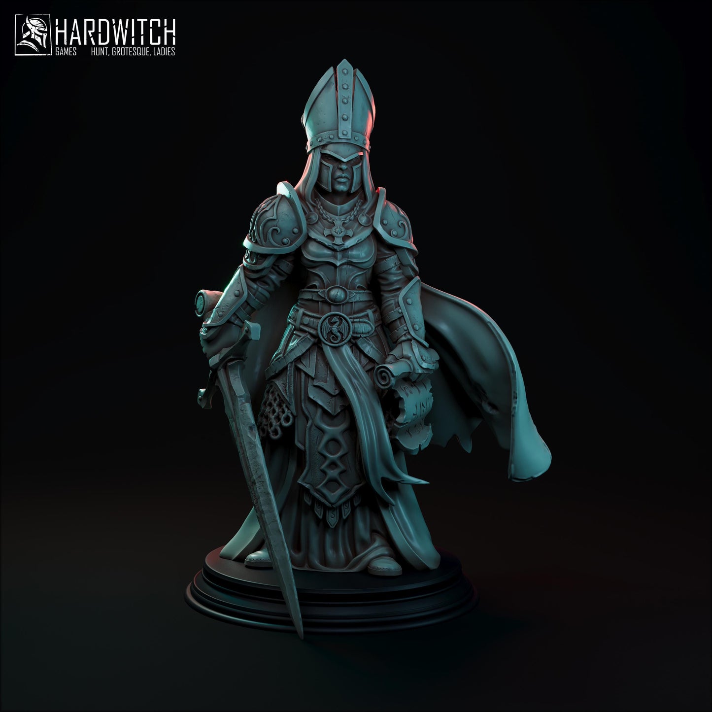 Battle Prophet Miniature - 28mm / 32mm / 36mm / 75mm - HardWitch Games - Resin Printed Figure for TTRPGs and Board Games