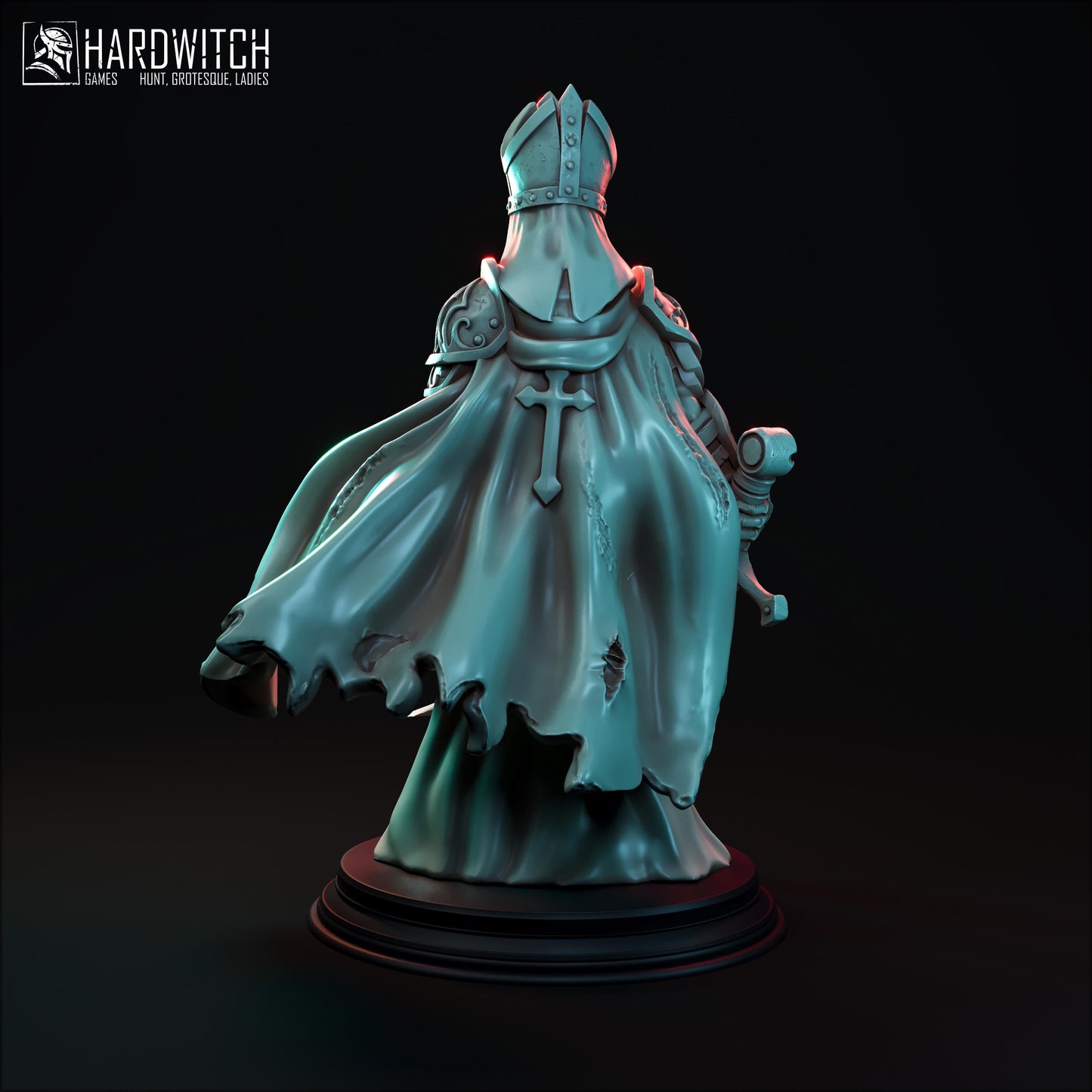Battle Prophet Miniature - 28mm / 32mm / 36mm / 75mm - HardWitch Games - Resin Printed Figure for TTRPGs and Board Games