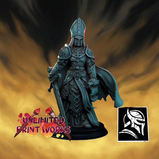 Battle Prophet Miniature - 28mm / 32mm / 36mm / 75mm - HardWitch Games - Resin Printed Figure for TTRPGs and Board Games