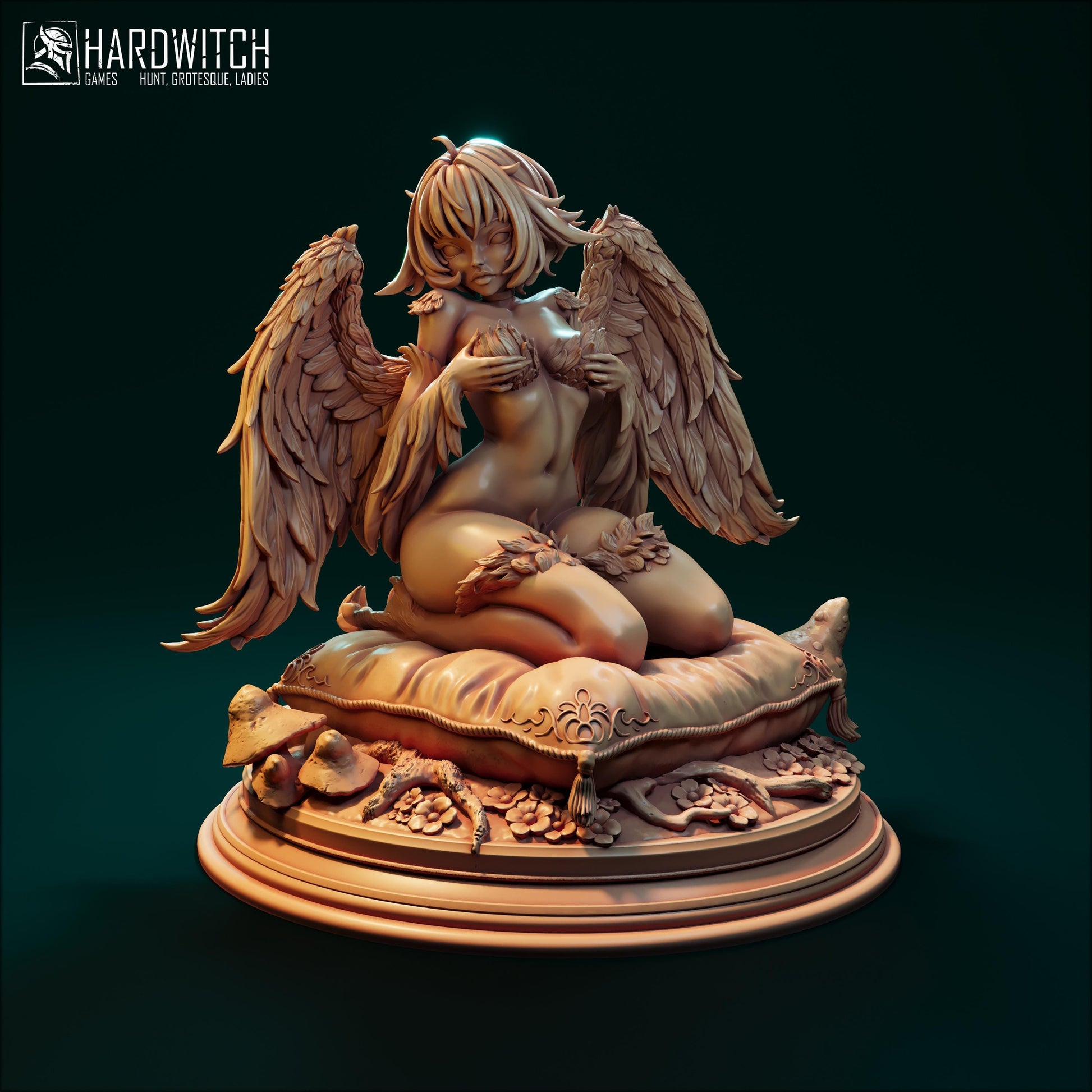 Mistia Harpy Miniature - 28mm / 32mm / 36mm / 75mm - HardWitch Games - Resin Printed Figure for TTRPGs and Board Games