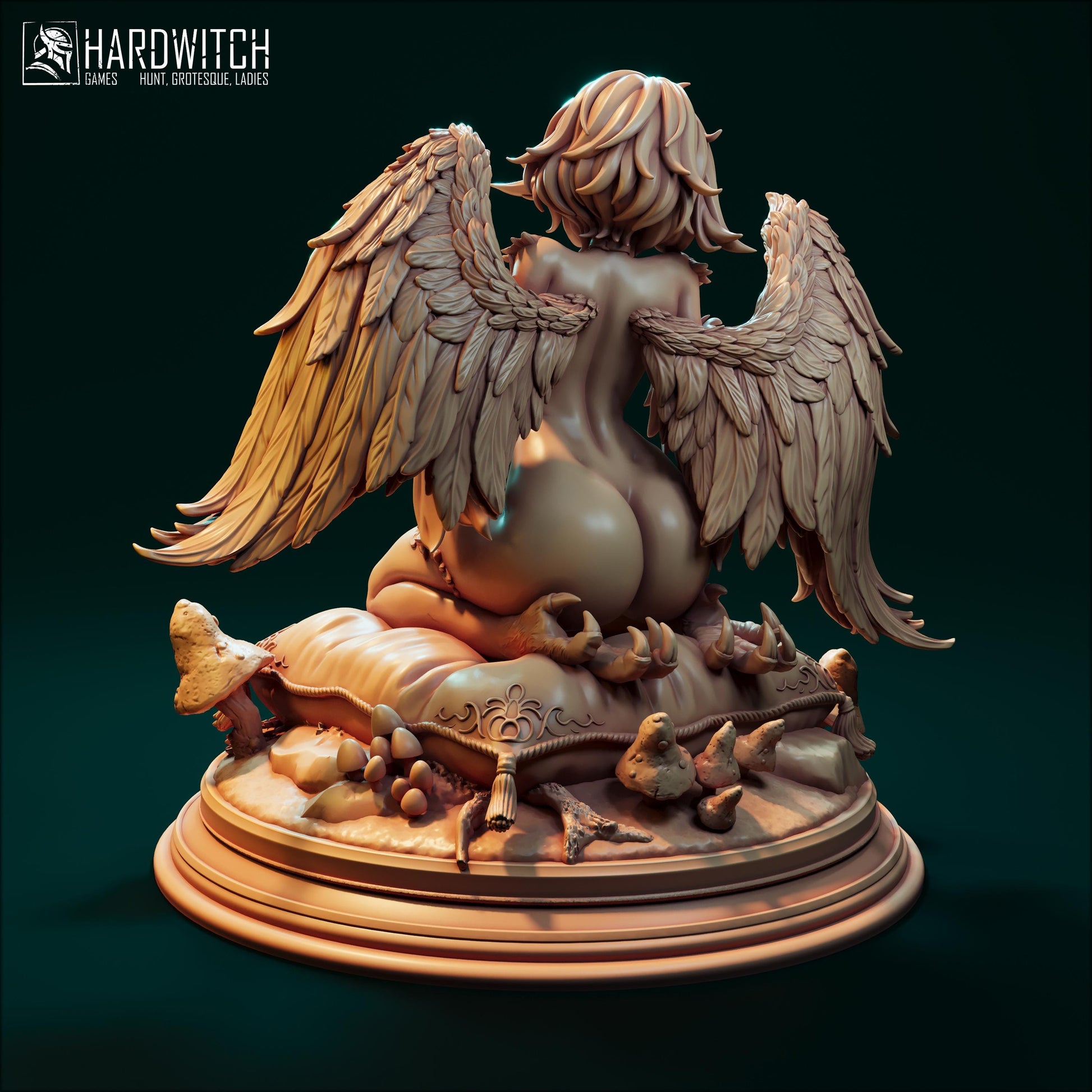Mistia Harpy Miniature - 28mm / 32mm / 36mm / 75mm - HardWitch Games - Resin Printed Figure for TTRPGs and Board Games