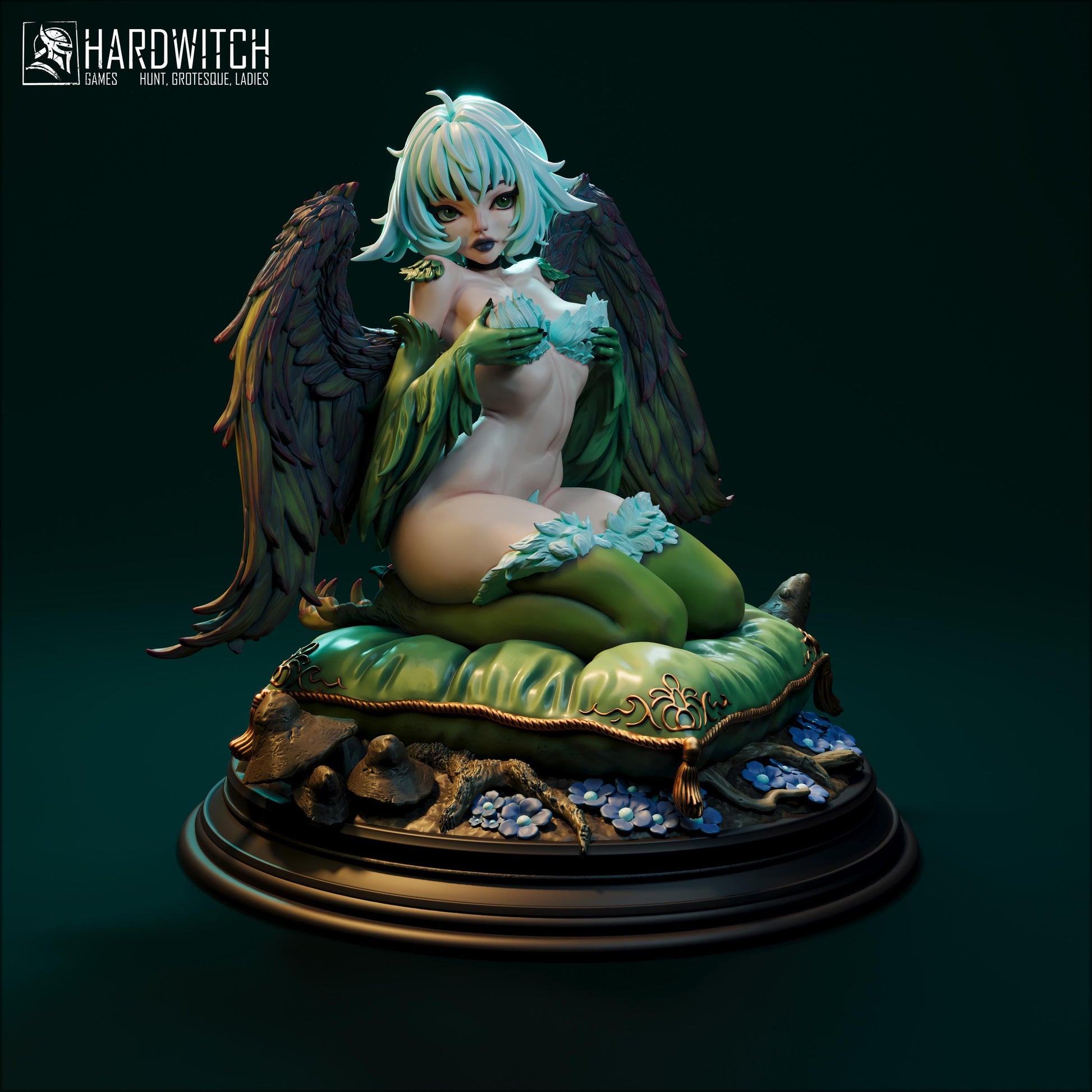 Mistia Harpy Miniature - 28mm / 32mm / 36mm / 75mm - HardWitch Games - Resin Printed Figure for TTRPGs and Board Games