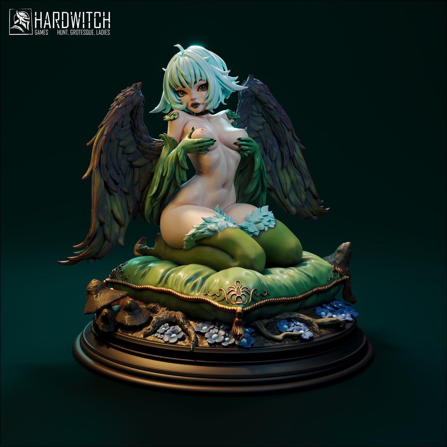 Mistia Harpy Miniature - 28mm / 32mm / 36mm / 75mm - HardWitch Games - Resin Printed Figure for TTRPGs and Board Games