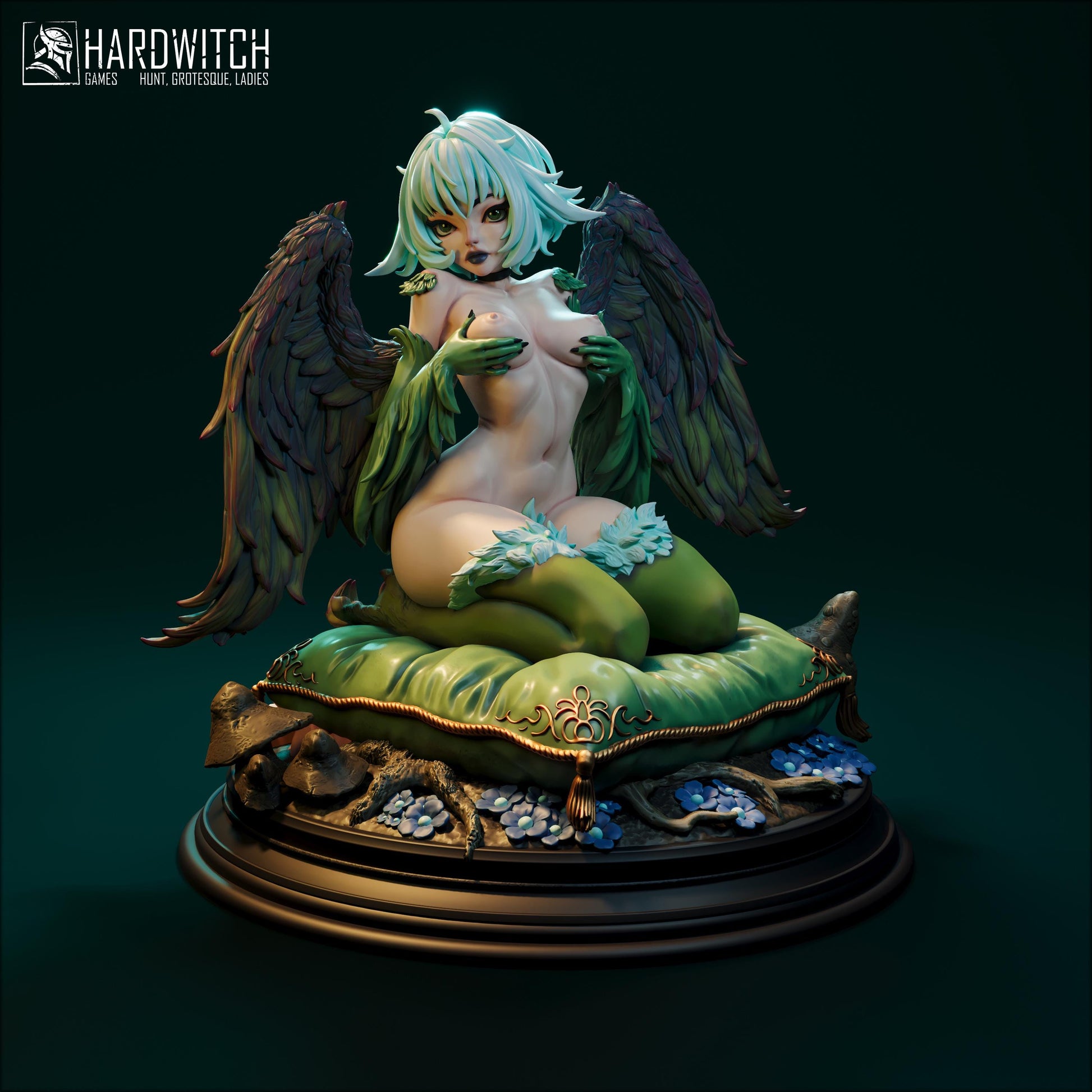 Mistia Harpy Miniature - 28mm / 32mm / 36mm / 75mm - HardWitch Games - Resin Printed Figure for TTRPGs and Board Games