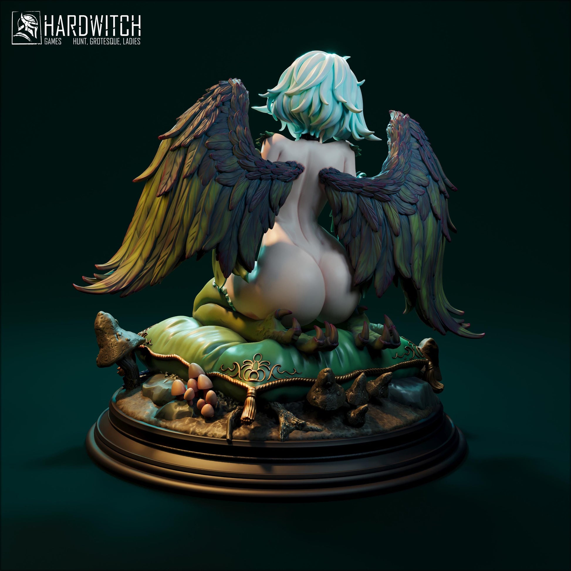 Mistia Harpy Miniature - 28mm / 32mm / 36mm / 75mm - HardWitch Games - Resin Printed Figure for TTRPGs and Board Games