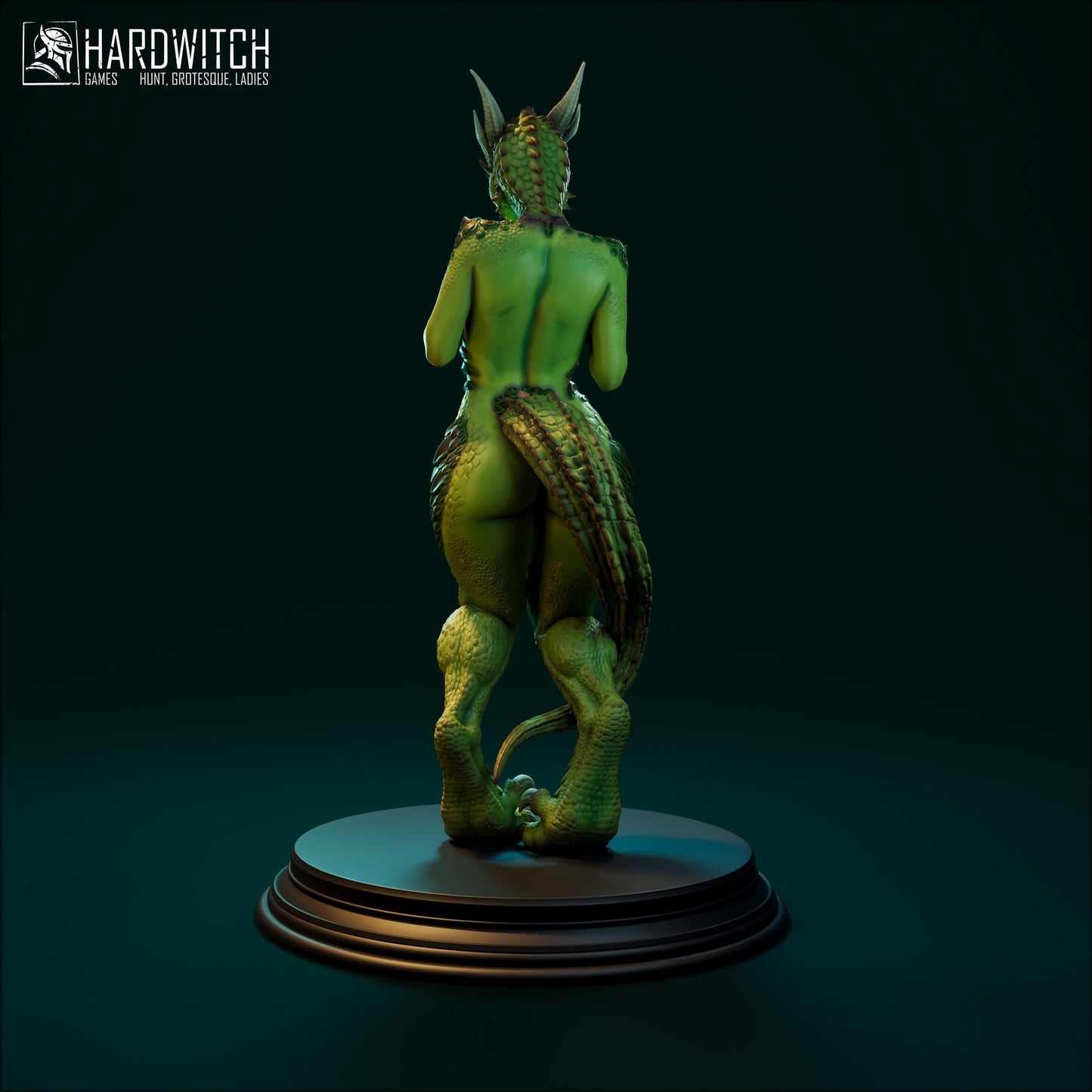 Argonia Lizard Miniature (2 Variations) - 28mm / 32mm / 36mm / 75mm - HardWitch Games - Resin Printed Figure for TTRPGs and Board Games