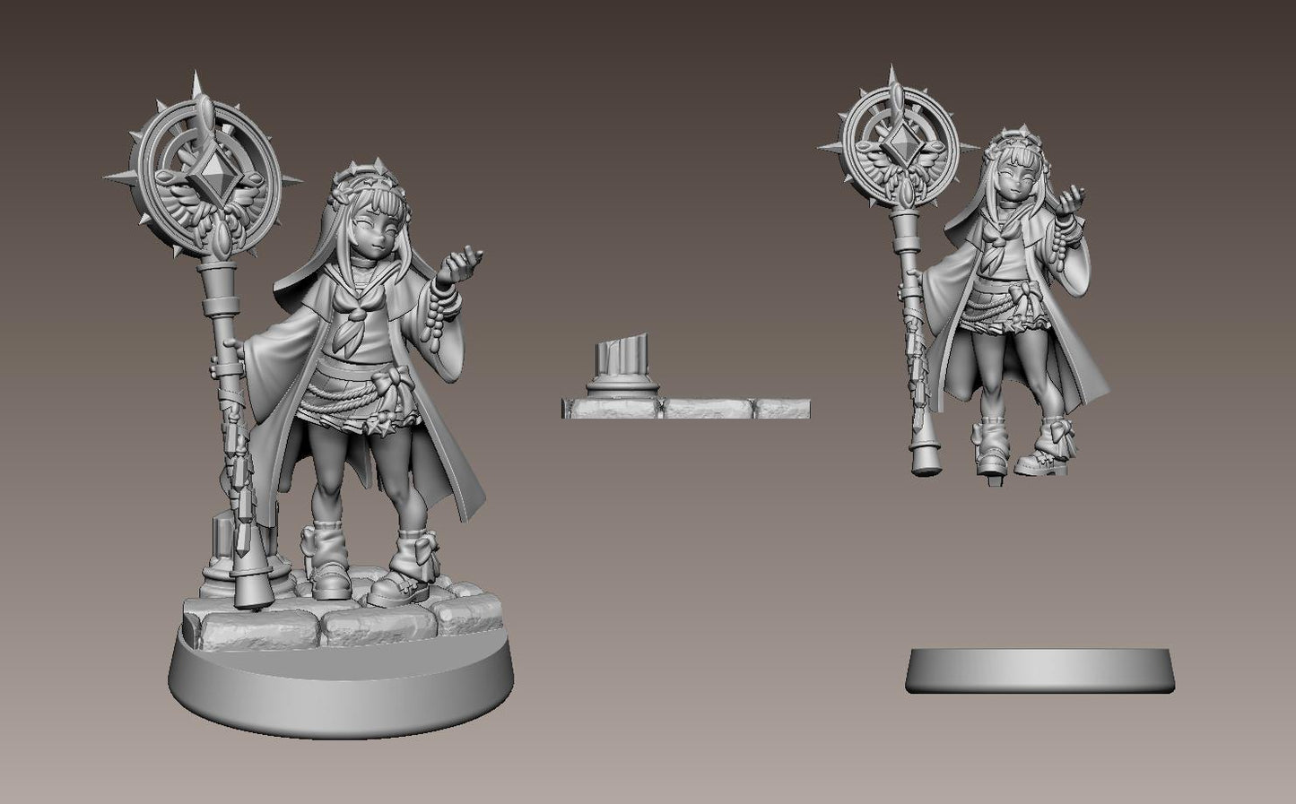 After School Dungeons Miniature (6 Variations) - 28mm / 32mm / 36mm - LPOMC - Unpainted Resin Printed Figure for TTRPGs and Board Games
