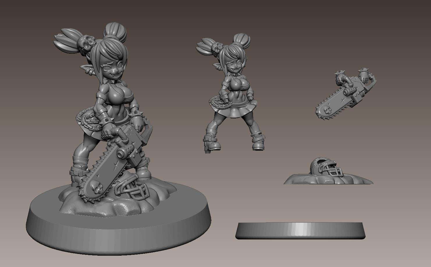 Nobblina Blackwart Miniature - 28mm / 32mm / 36mm - LPOMC - Unpainted Resin Printed Figure for D&D, TTRPGs, and Board Games