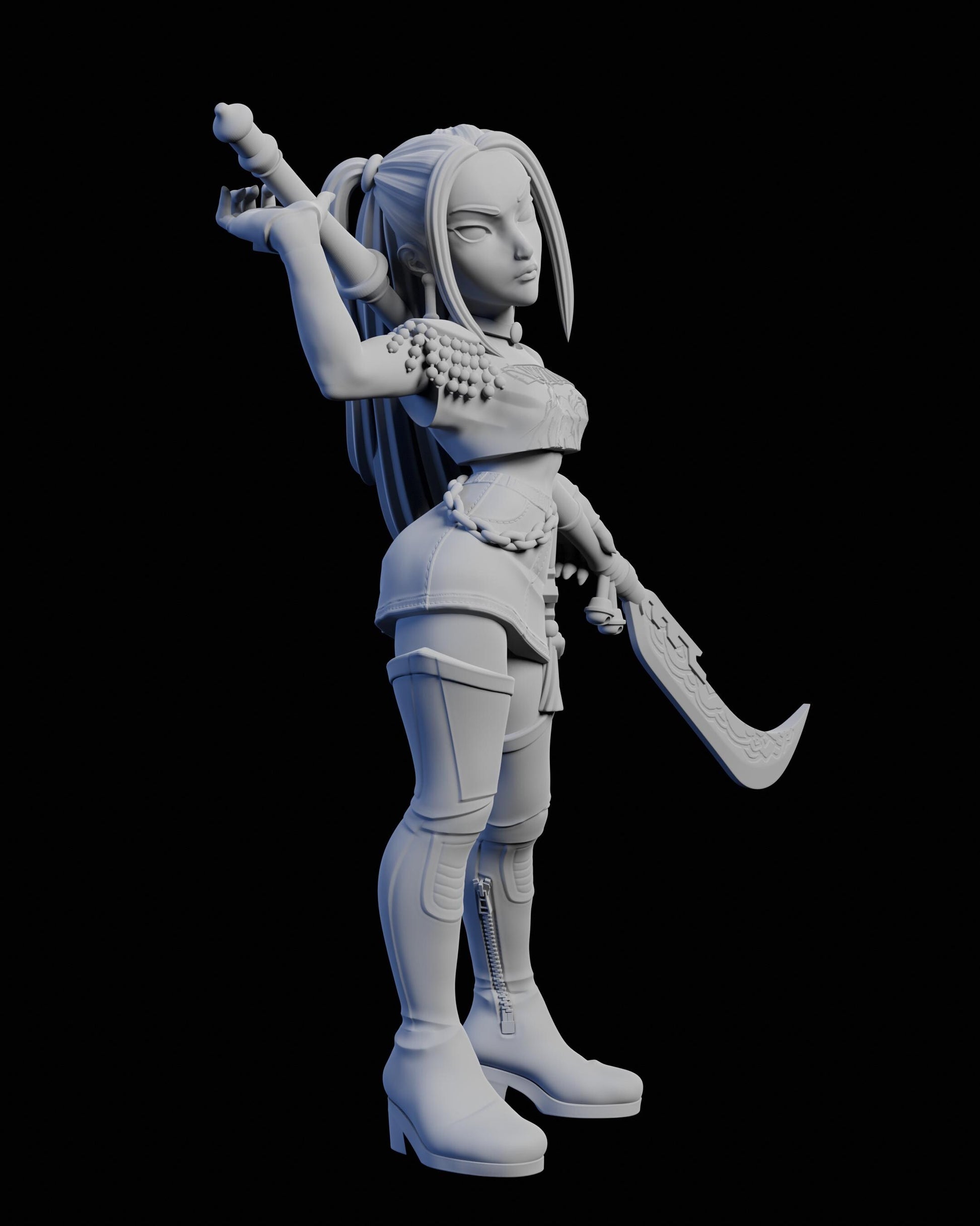 VALKYR//E Leader Miniature - 28mm / 32mm / 36mm / 75mm - Ethan Savage Studios - Unpainted Resin Printed Figure for TTRPGs, and Board Games