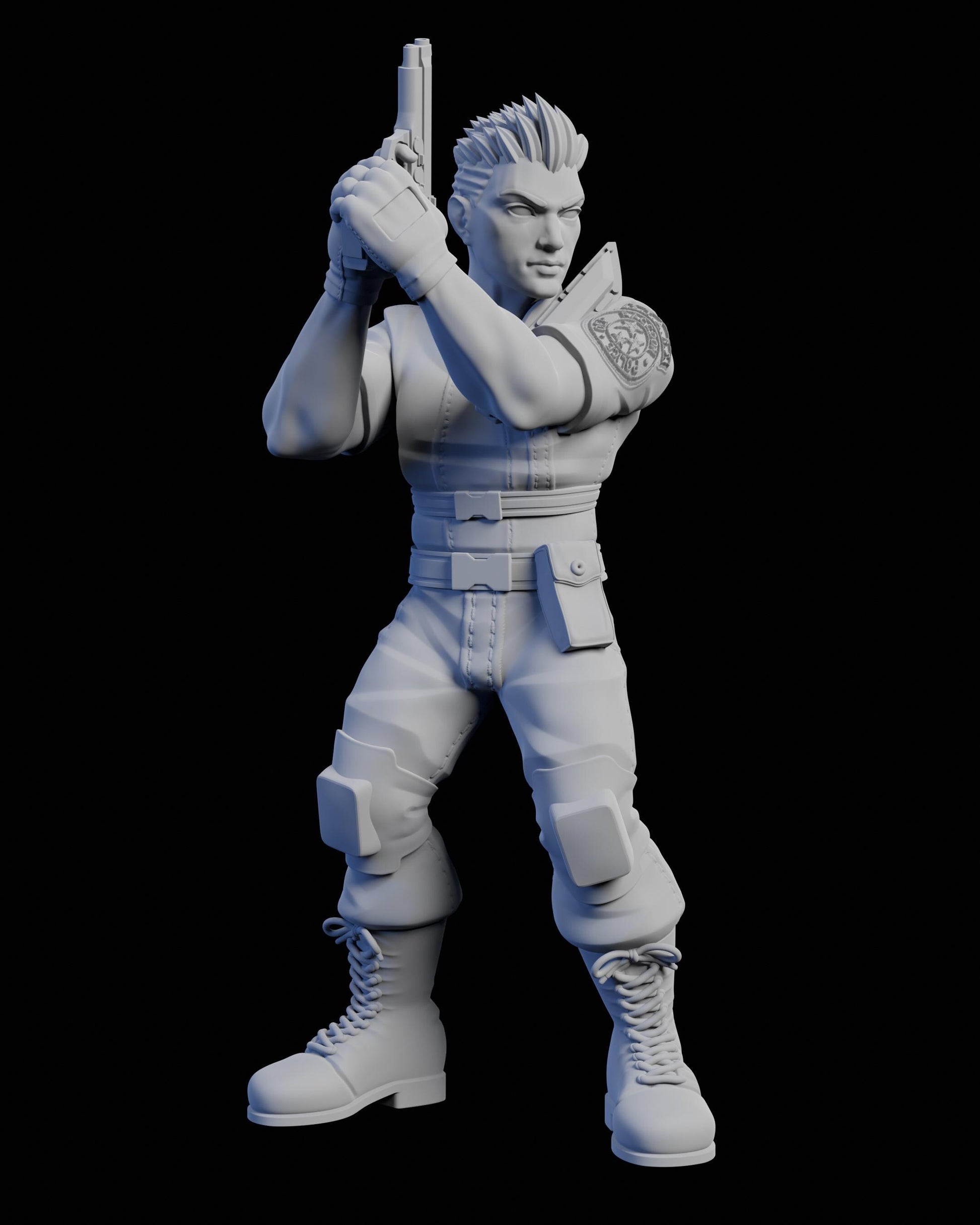 Lt. Boulder Miniature - 28mm / 32mm / 36mm / 75mm - Ethan Savage Studios - Unpainted Resin Printed Figure for TTRPGs and Board Games