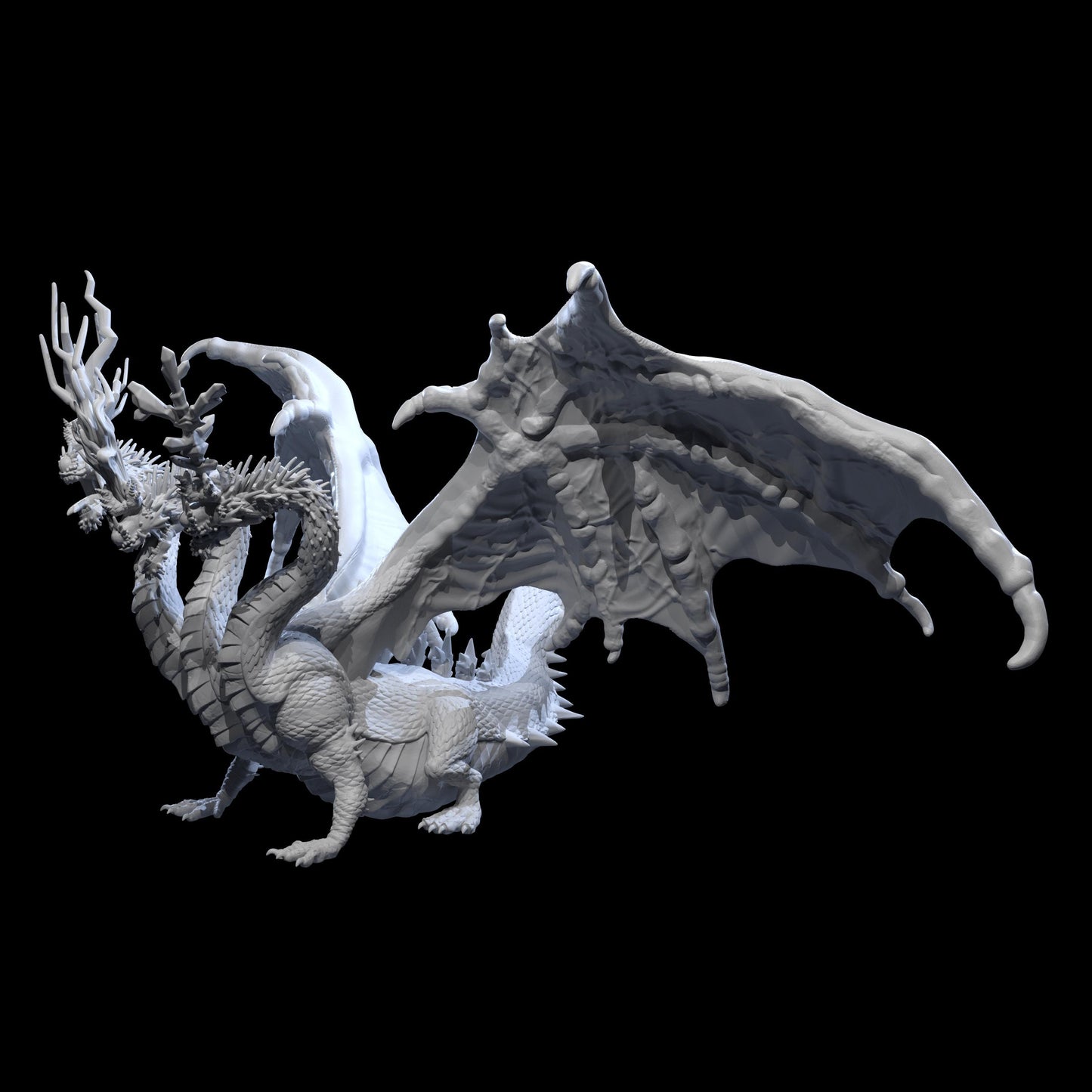 Giant Three-Headed Dragon - Irnkman's Minis - Unpainted Resin Printed Figure for TTRPGs and Board Games