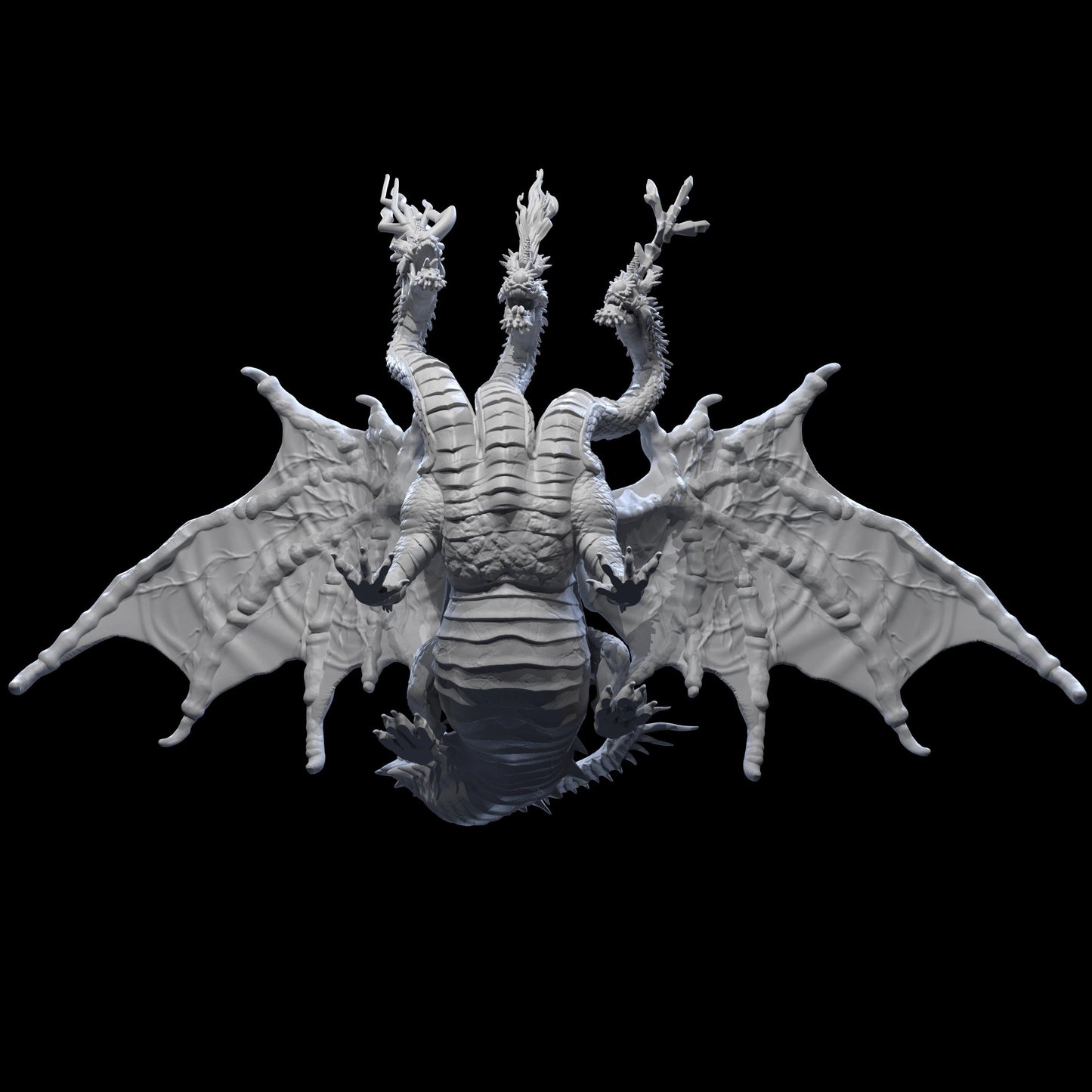 Giant Three-Headed Dragon - Irnkman's Minis - Unpainted Resin Printed Figure for TTRPGs and Board Games
