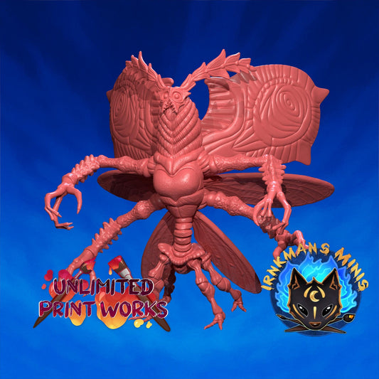 Giant Moth Queen - Irnkman's Minis - Unpainted Resin Printed Figure for TTRPGs and Board Games