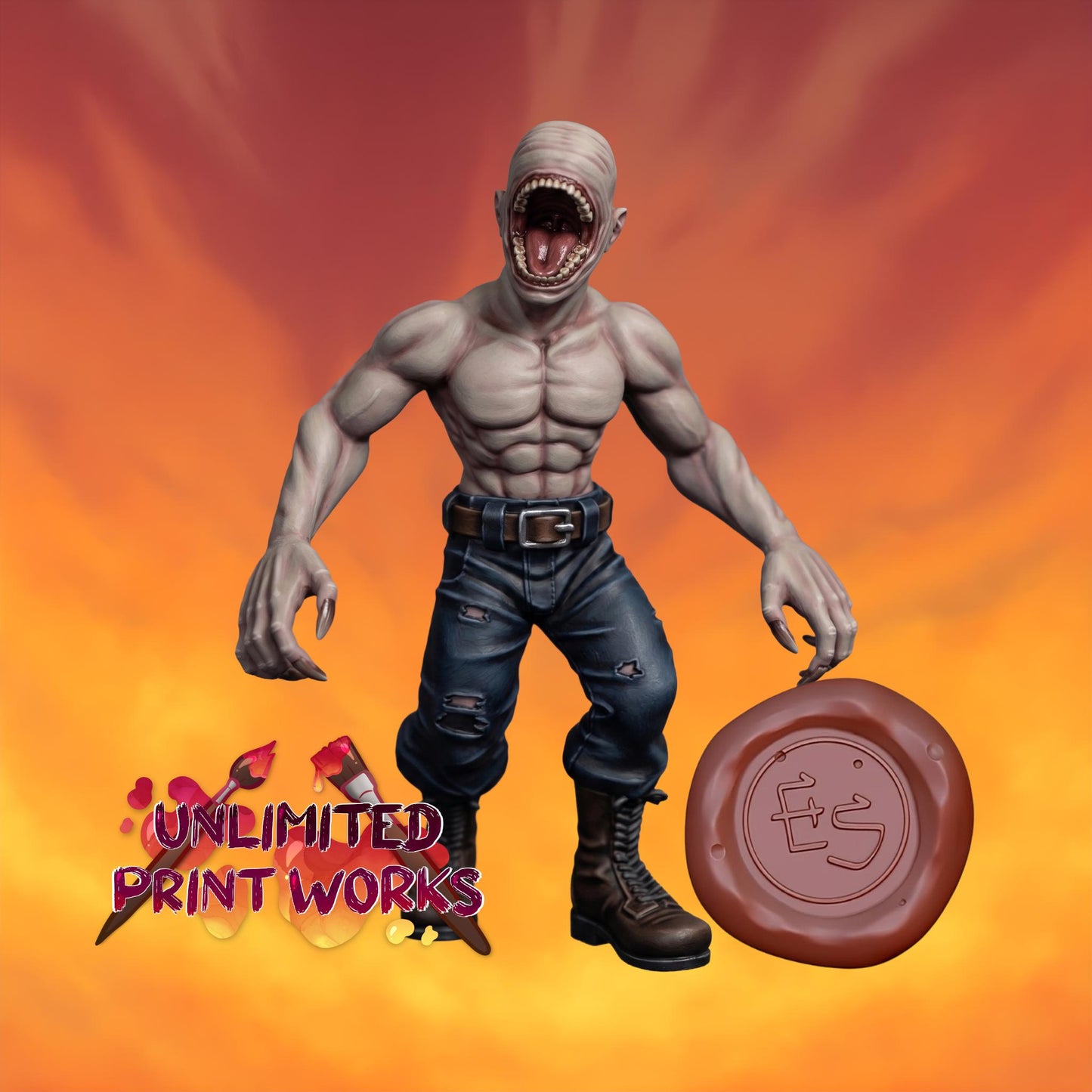 The Screamer Miniature - 28mm / 32mm / 36mm / 75mm - Ethan Savage Studios - Unpainted Resin Printed Figure for TTRPGs, and Board Games