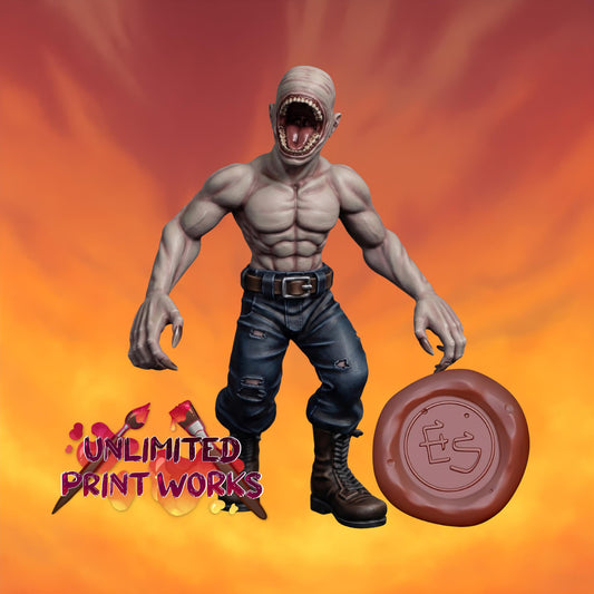 The Screamer Miniature - 28mm / 32mm / 36mm / 75mm - Ethan Savage Studios - Unpainted Resin Printed Figure for TTRPGs, and Board Games