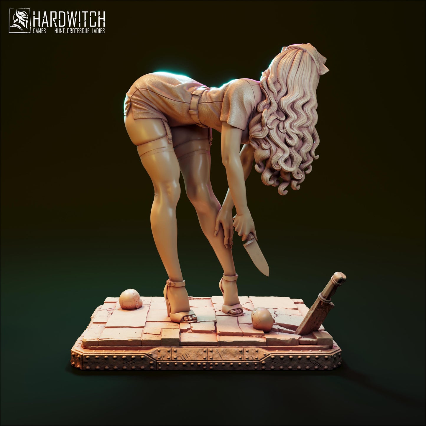 Abyssal Nurse Miniature - 75mm / 1:12 - HardWitch Games - Resin Printed Figure for Display and Painting