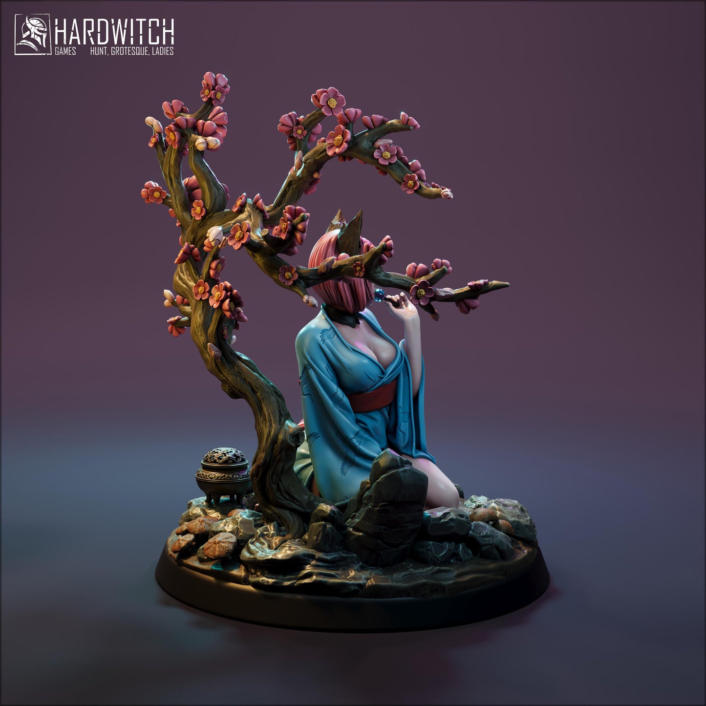 Ashirine Moore (Standard & NSFW Versions) - 28mm / 32mm / 36mm / 75mm - HardWitch Games - Resin Printed Figure for TTRPGs and War Games