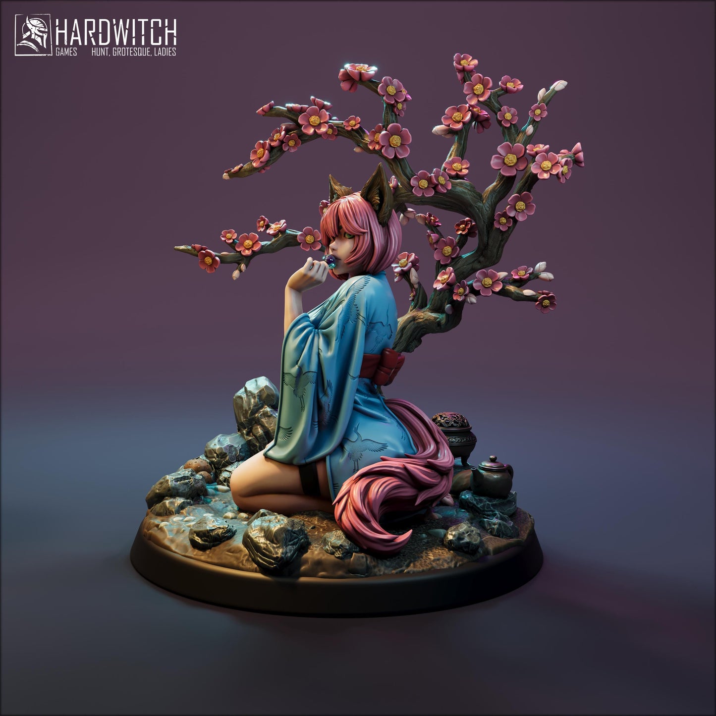 Ashirine Moore (Standard & NSFW Versions) - 28mm / 32mm / 36mm / 75mm - HardWitch Games - Resin Printed Figure for TTRPGs and War Games