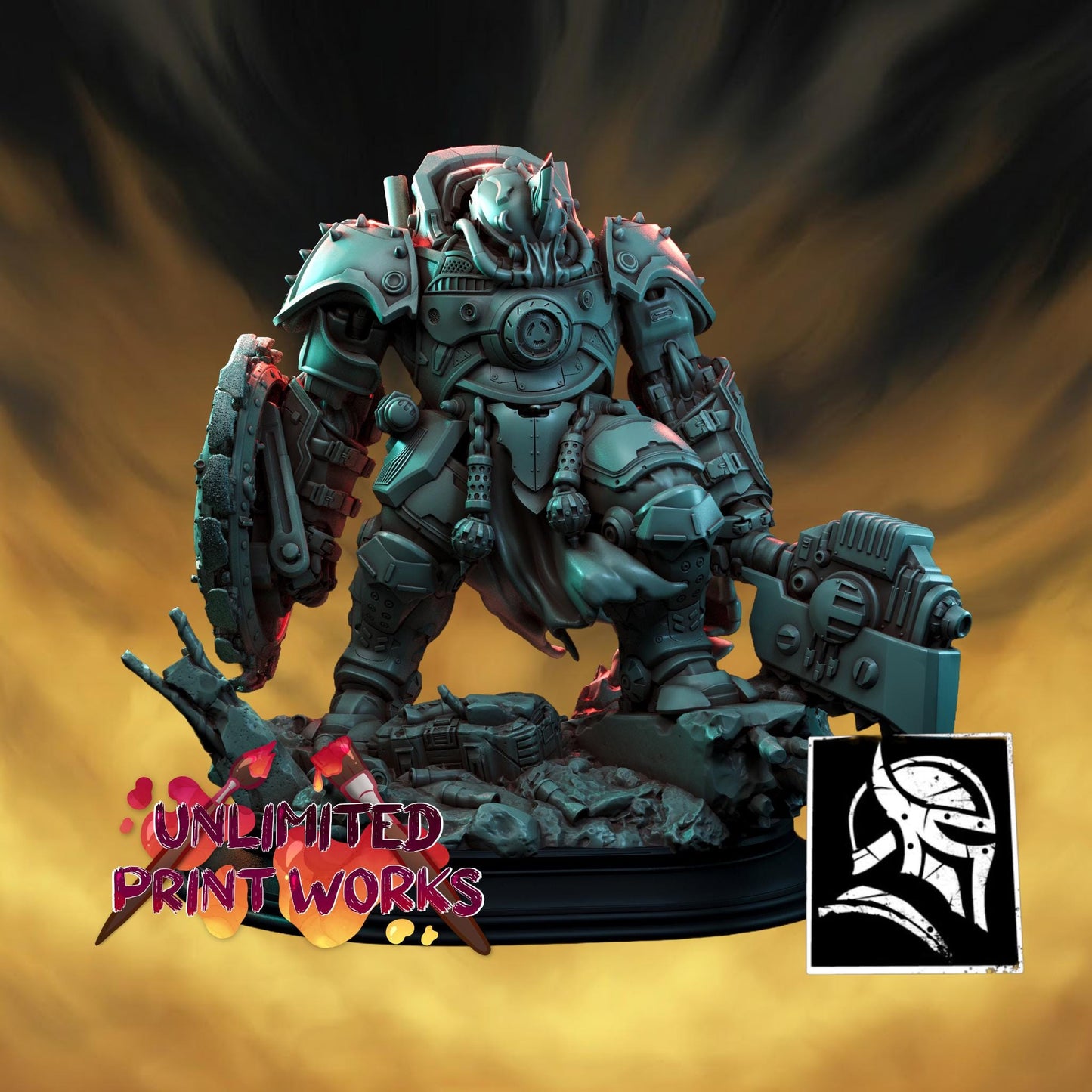 Diesel Martyr Miniature - 28mm / 32mm / 36mm - HardWitch Games - Resin Printed Figure for TTRPGs and Wargaming