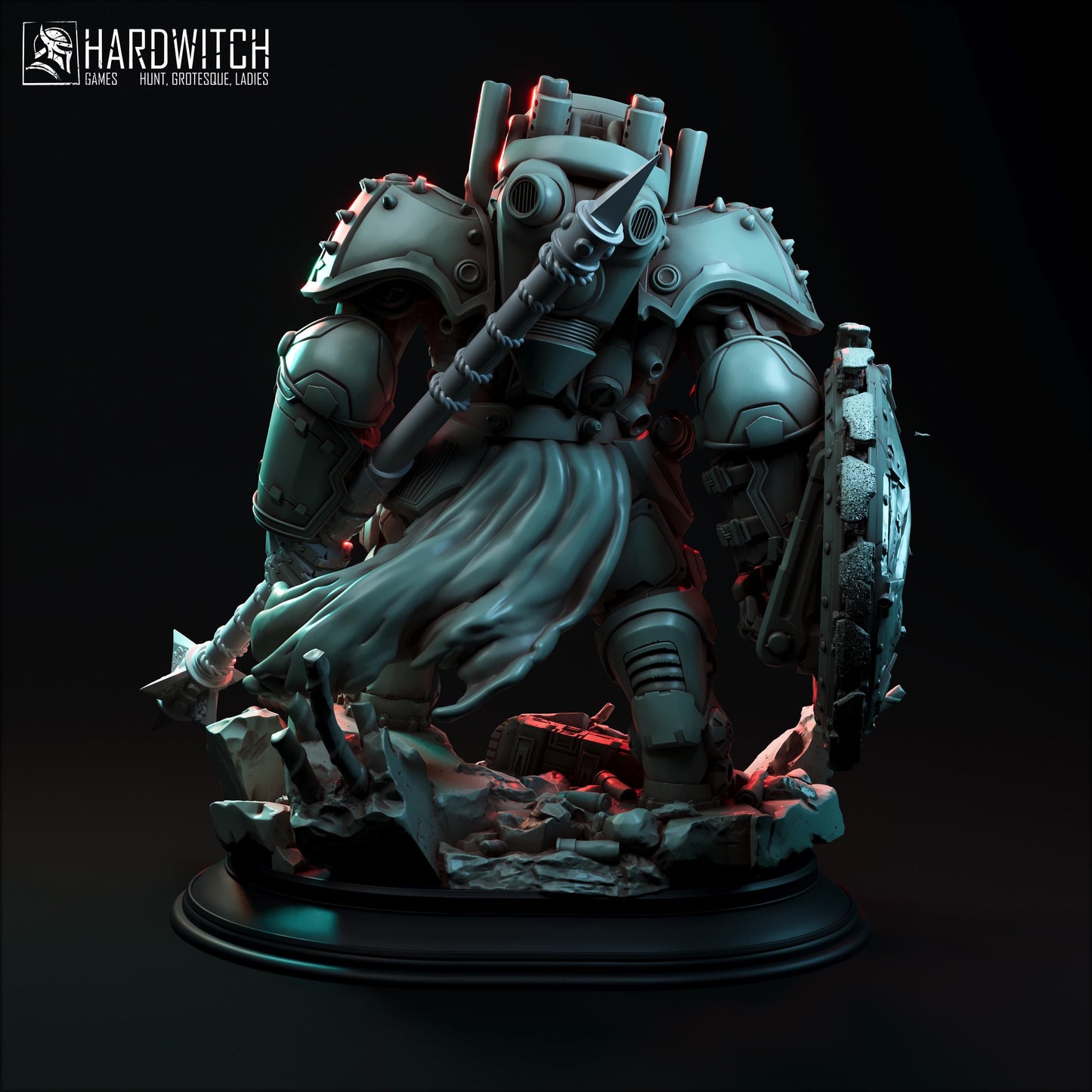 Diesel Martyr Miniature - 28mm / 32mm / 36mm - HardWitch Games - Resin Printed Figure for TTRPGs and Wargaming