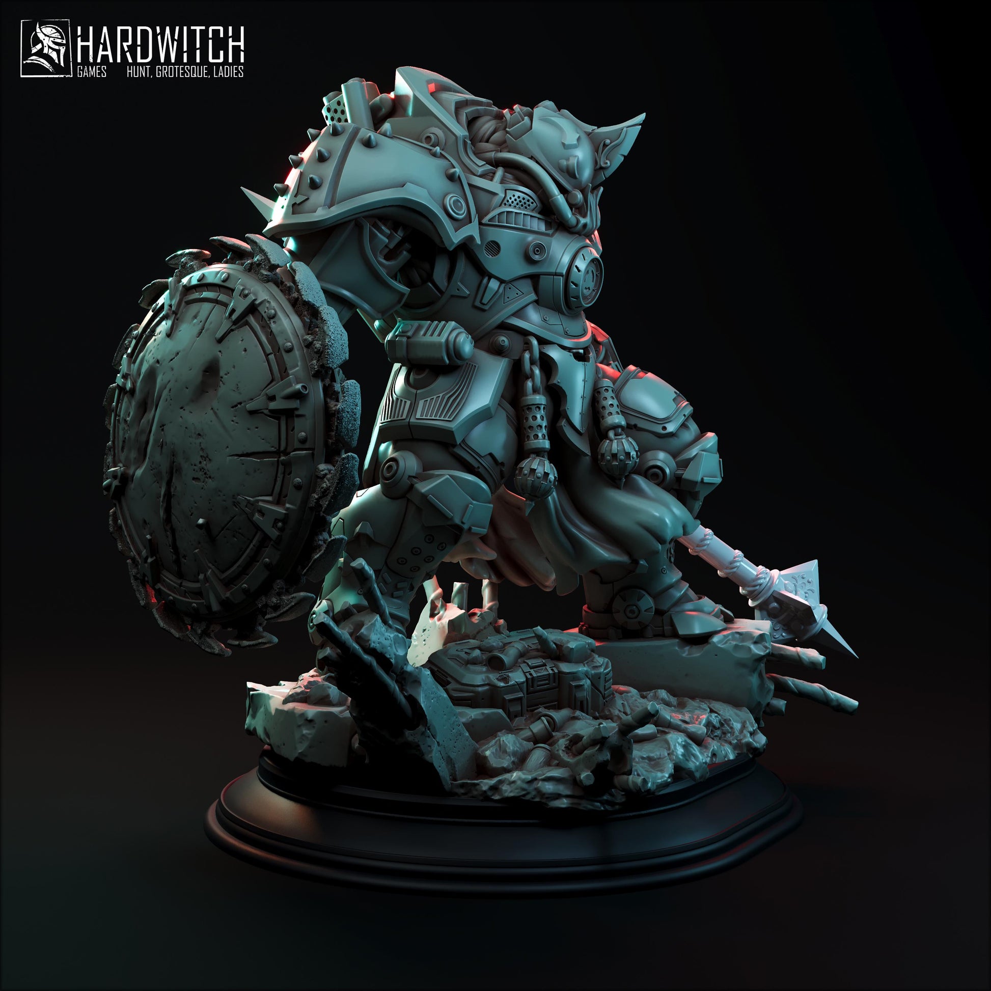 Diesel Martyr Miniature - 28mm / 32mm / 36mm - HardWitch Games - Resin Printed Figure for TTRPGs and Wargaming