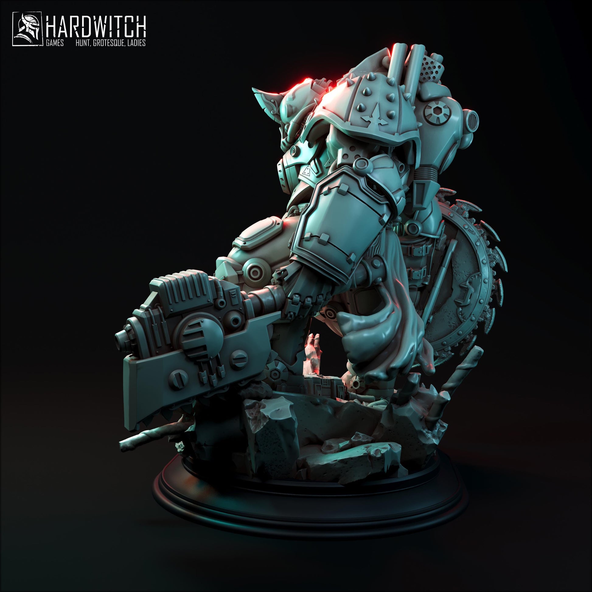 Diesel Martyr Miniature - 28mm / 32mm / 36mm - HardWitch Games - Resin Printed Figure for TTRPGs and Wargaming