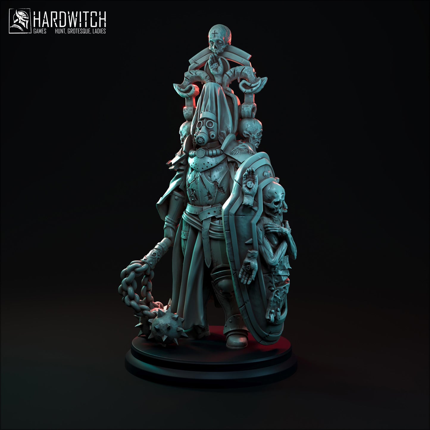 Infidel Punisher Miniature - 28mm / 32mm / 36mm / 75mm - HardWitch Games - Resin Printed Figure for TTRPGs and Wargaming
