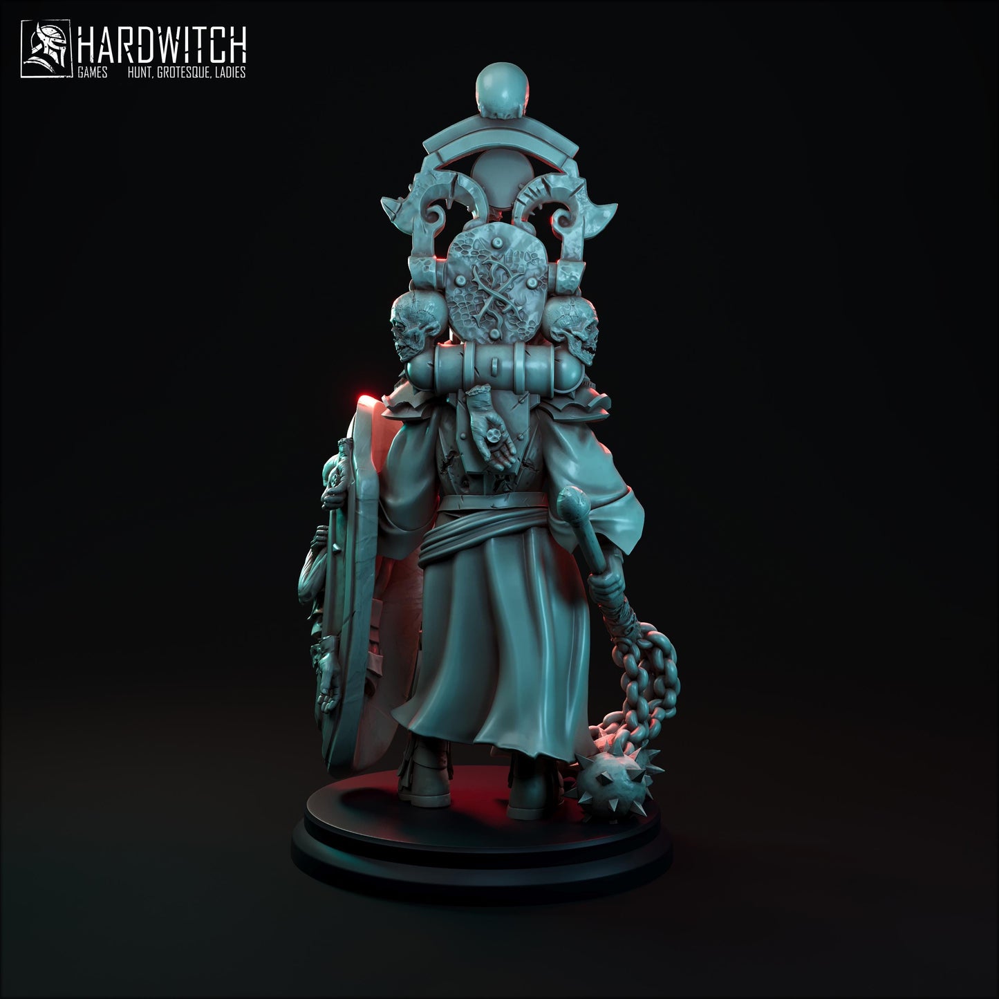 Infidel Punisher Miniature - 28mm / 32mm / 36mm / 75mm - HardWitch Games - Resin Printed Figure for TTRPGs and Wargaming