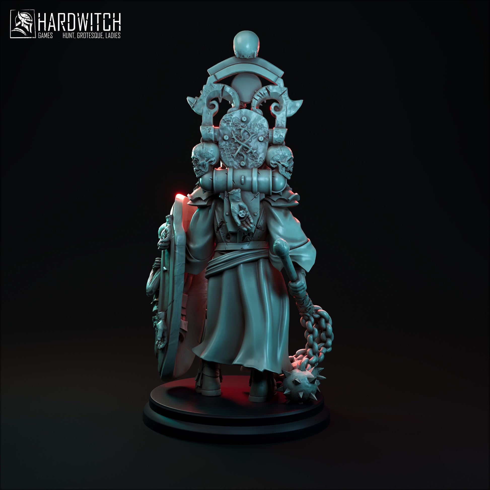 Infidel Punisher Miniature - 28mm / 32mm / 36mm / 75mm - HardWitch Games - Resin Printed Figure for TTRPGs and Wargaming