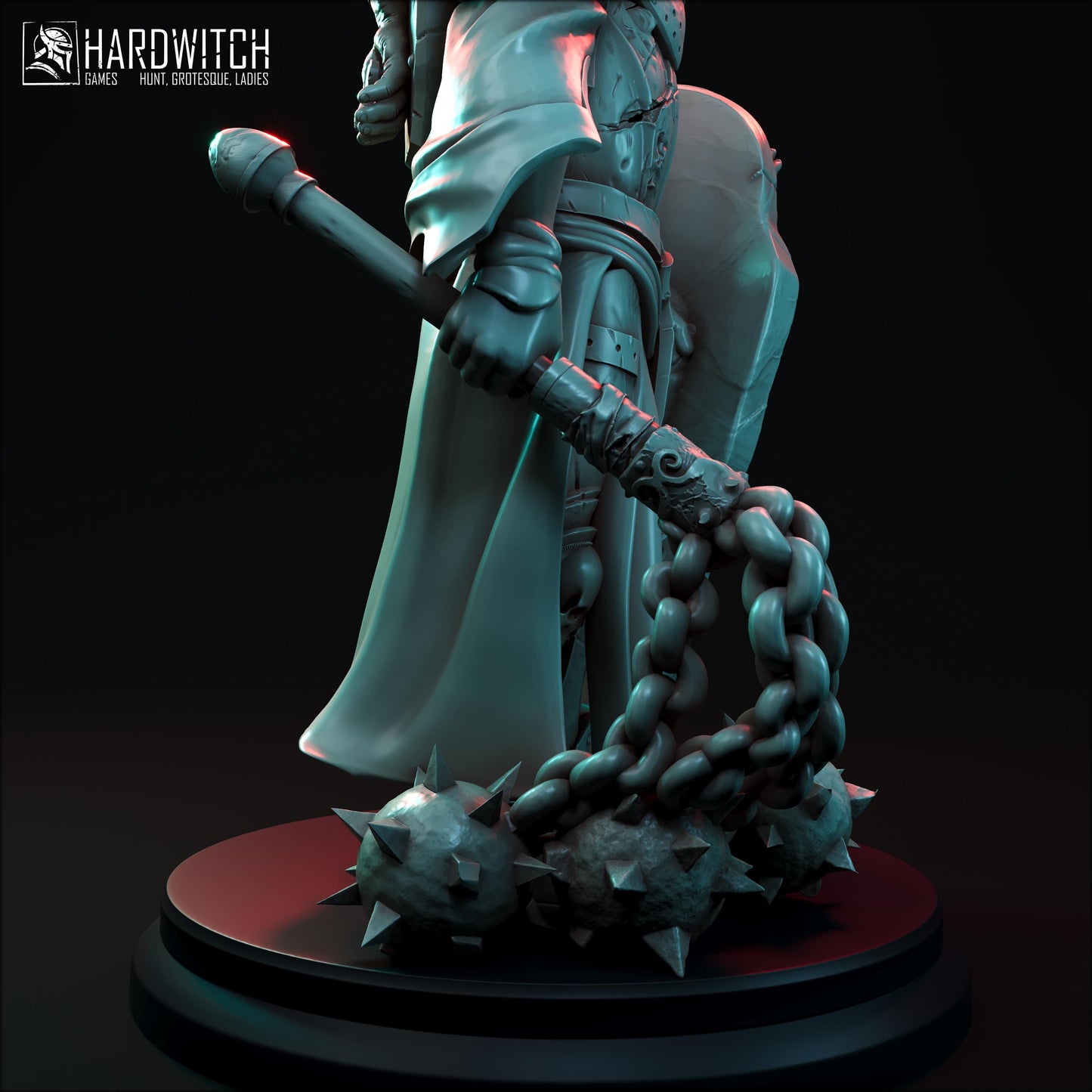 Infidel Punisher Miniature - 28mm / 32mm / 36mm / 75mm - HardWitch Games - Resin Printed Figure for TTRPGs and Wargaming