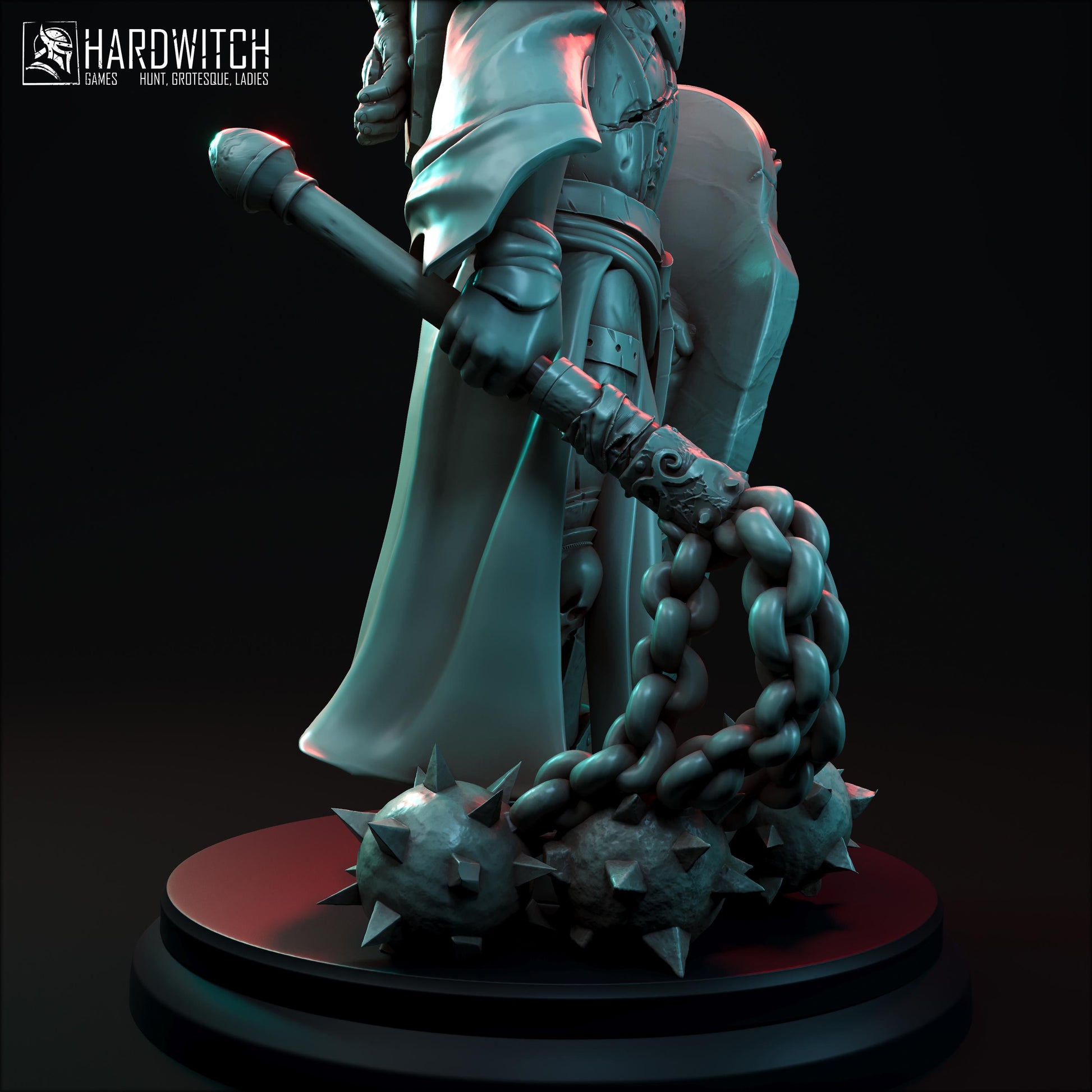 Infidel Punisher Miniature - 28mm / 32mm / 36mm / 75mm - HardWitch Games - Resin Printed Figure for TTRPGs and Wargaming