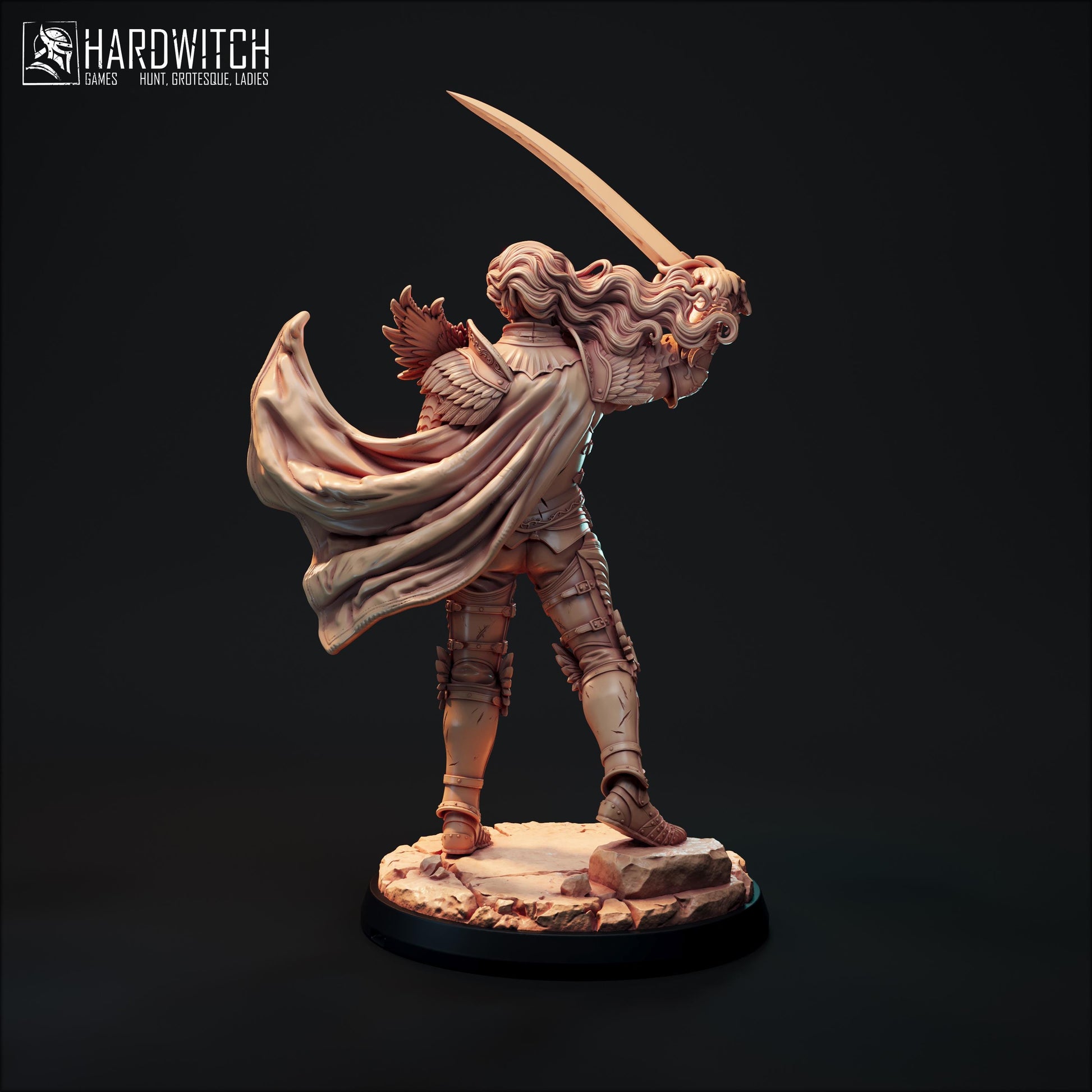 Symbol Knight Griffin Miniature (2 Versions) - 28mm / 32mm / 36mm / 75mm - HardWitch Games - Resin Printed Figure for TTRPGs and Wargaming