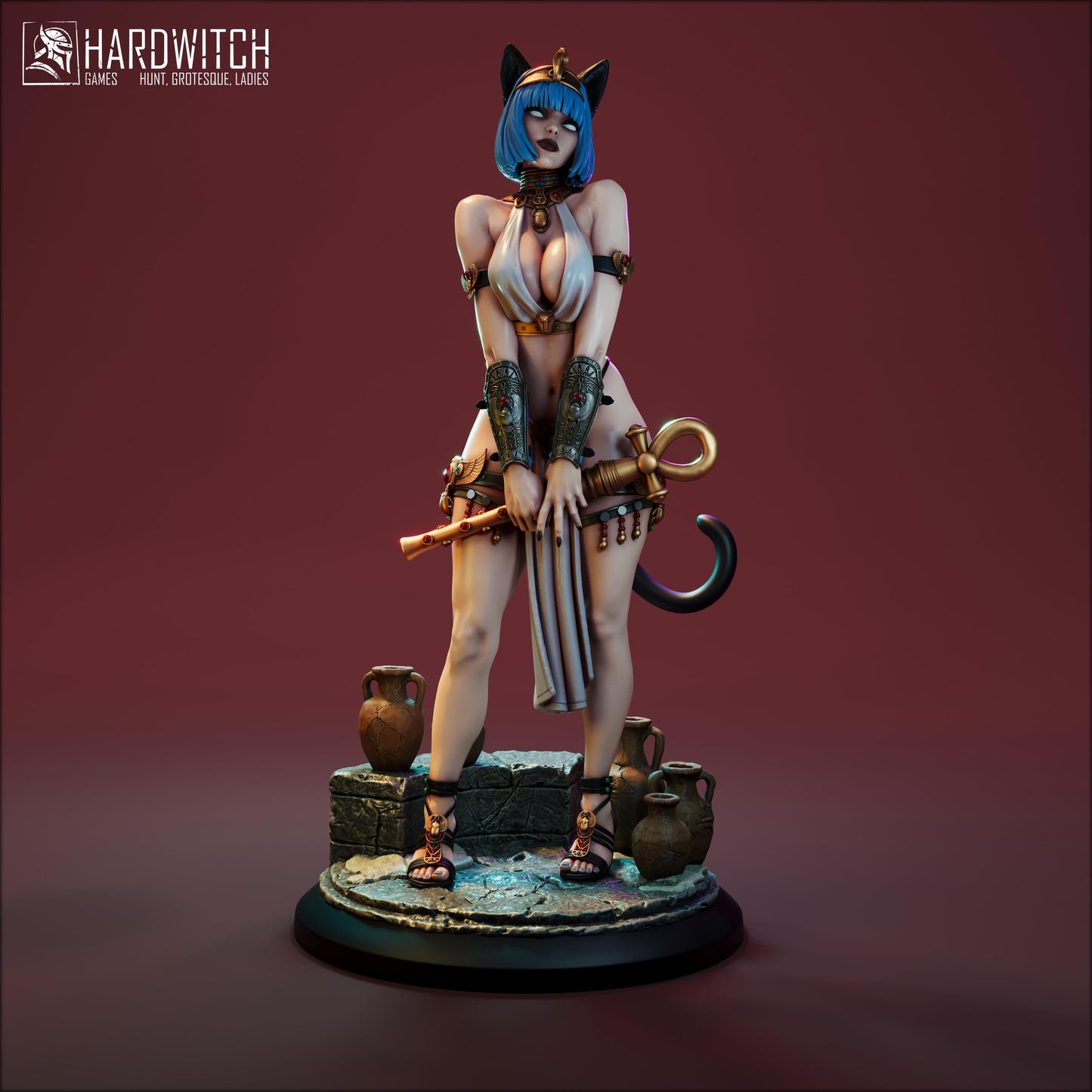 Maftet Miniature (Standard and NSFW) - 28mm / 32mm / 36mm / 75mm / 1:12 - HardWitch Games - Resin Printed Figure for D&D and TTRPGs