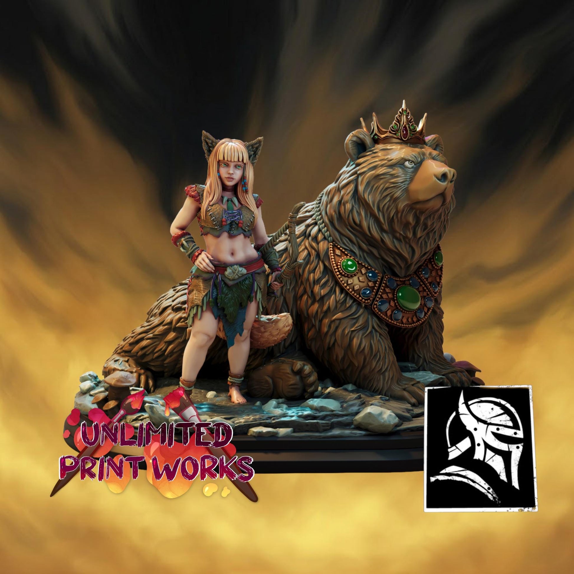 Ranger Ruru Tati Miniature - 28mm / 32mm / 36mm - HardWitch Games - Resin Printed Figure for TTRPGs and Wargaming