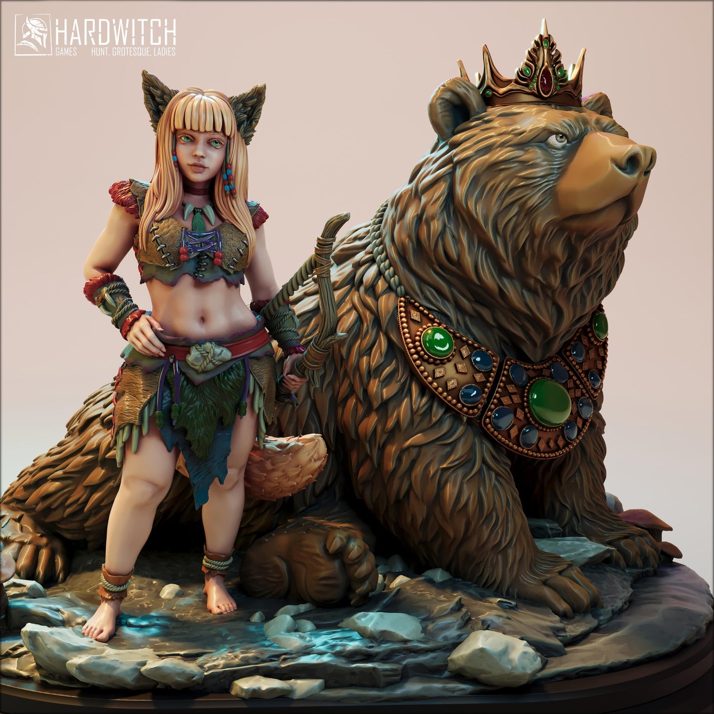 Ranger Ruru Tati Miniature - 28mm / 32mm / 36mm - HardWitch Games - Resin Printed Figure for TTRPGs and Wargaming