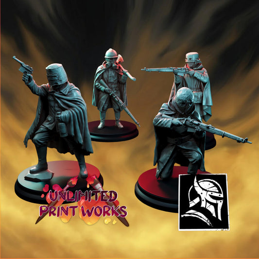 Yeoman Miniature Set - 28mm / 32mm / 36mm - HardWitch Games - Resin Printed Figure for TTRPGs and Wargaming