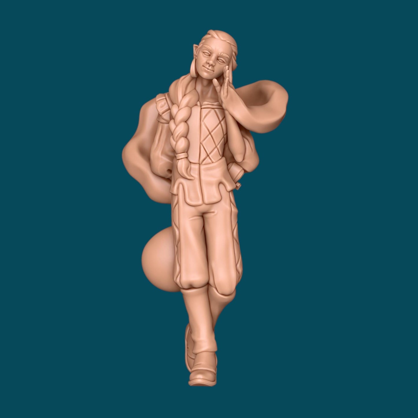 Rene and Whisper Miniature Set - 28mm / 32mm / 36mm - Awkward Penguin Minis - Resin Printed Figure for D&D, Daggerheart, and Painting
