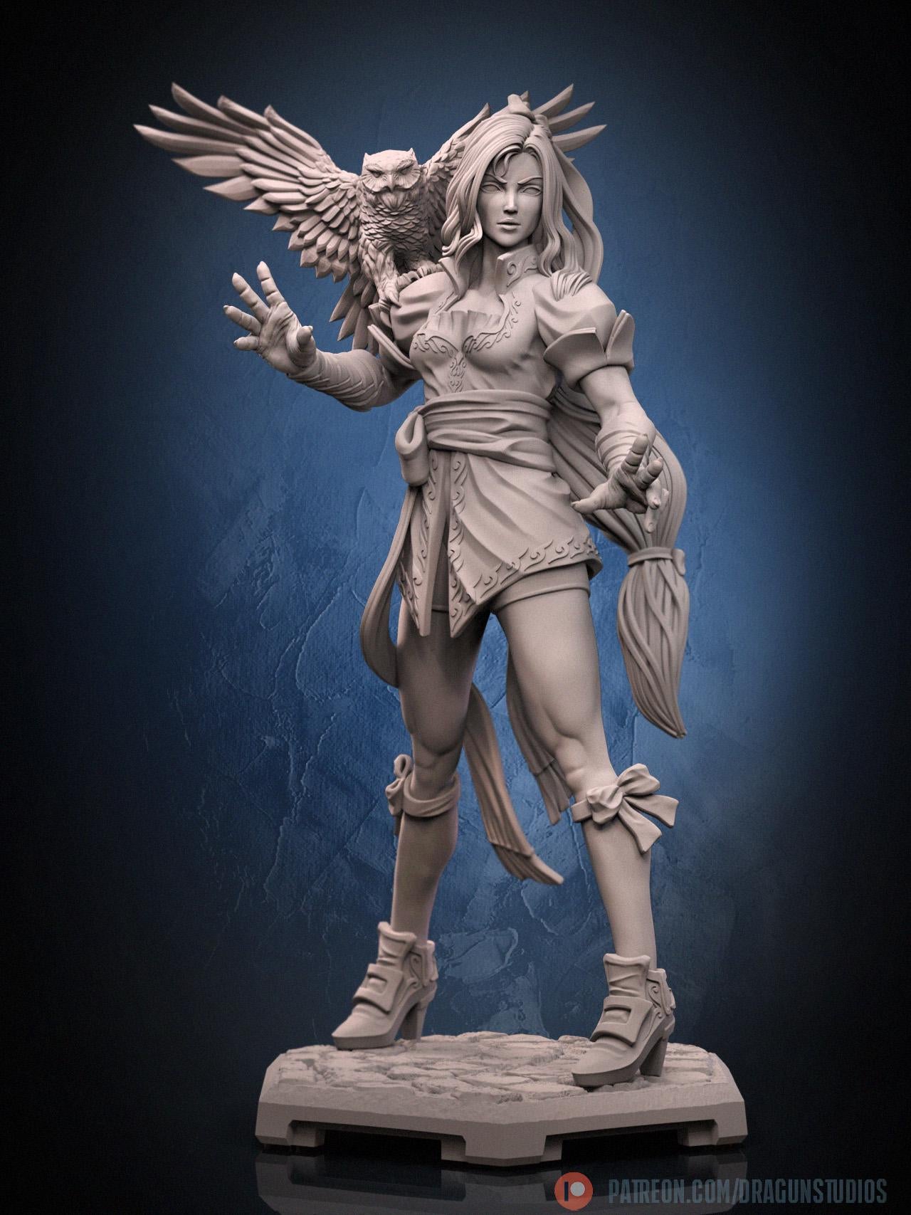 Vampire Huntress - 28mm / 32mm / 36mm / 75mm - DraGun Studios - Resin Printed Figurine for D&D, TTRPGs, and Board Games