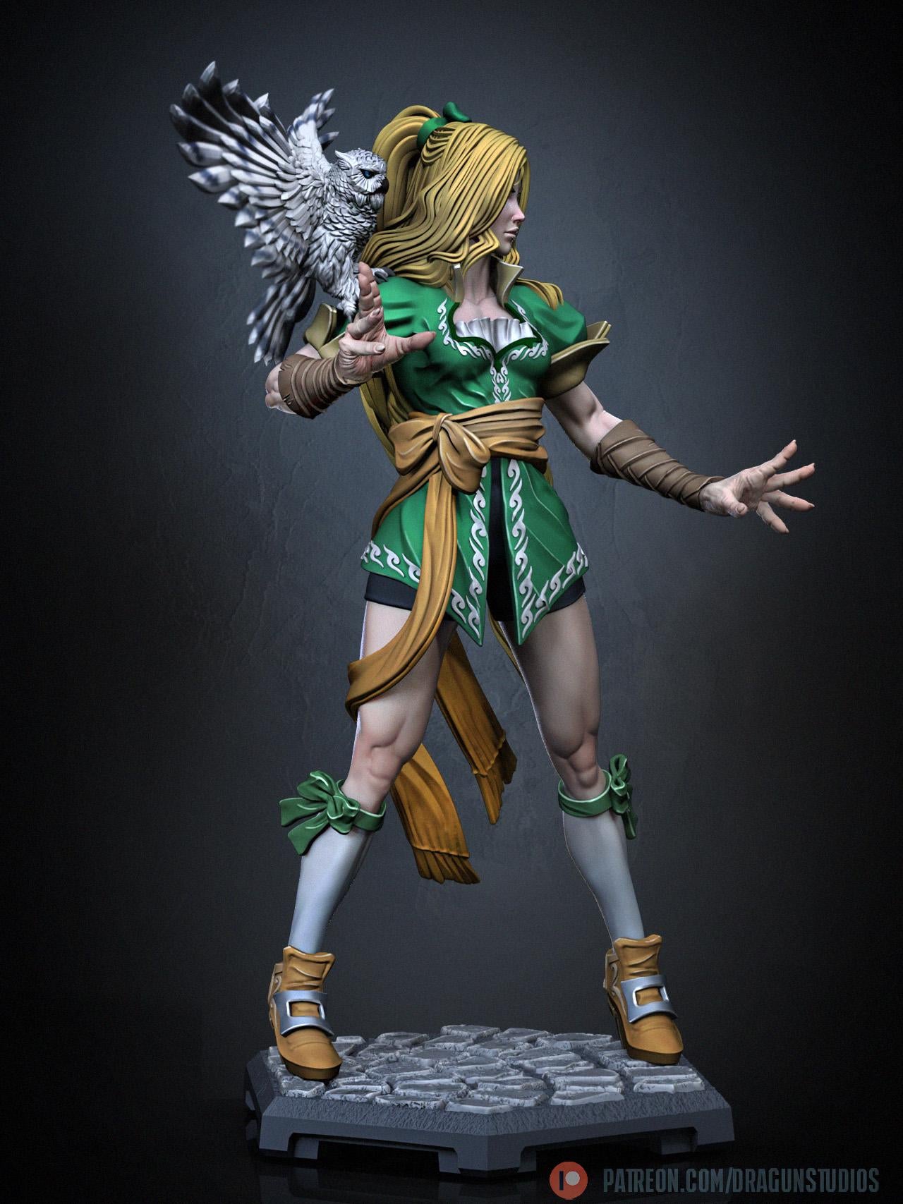 Vampire Huntress - 28mm / 32mm / 36mm / 75mm - DraGun Studios - Resin Printed Figurine for D&D, TTRPGs, and Board Games