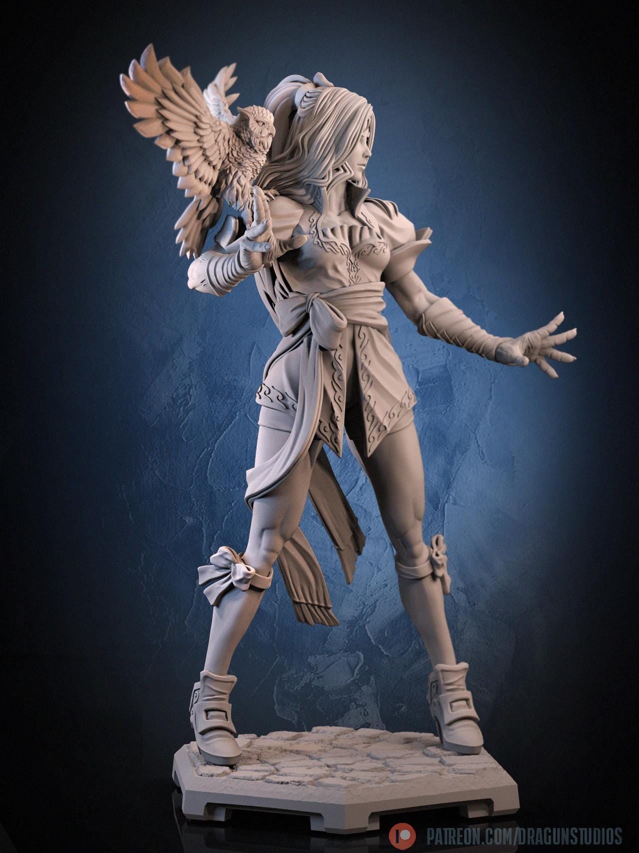 Vampire Huntress - 28mm / 32mm / 36mm / 75mm - DraGun Studios - Resin Printed Figurine for D&D, TTRPGs, and Board Games