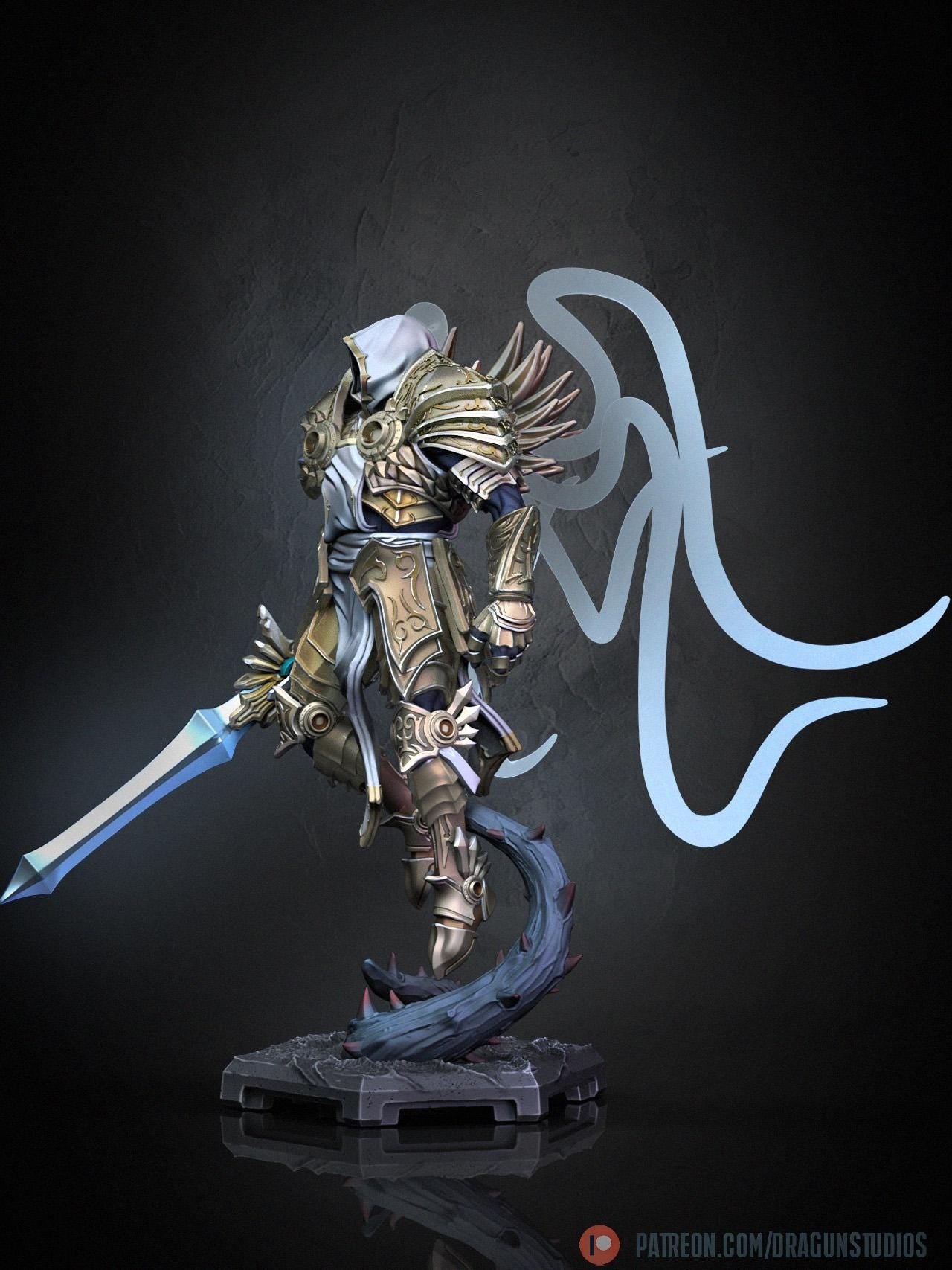 Archangel Miniature - 28mm / 32mm / 36mm / 75mm - DraGun - Resin Printed Figure for TTRPGs and Board Games