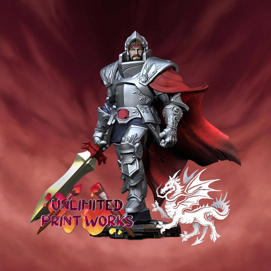 King Arthur Miniature (3 Variations) - 28mm / 32mm / 36mm / 75mm - DraGun - Resin Printed Figure for TTRPGs and Board Games