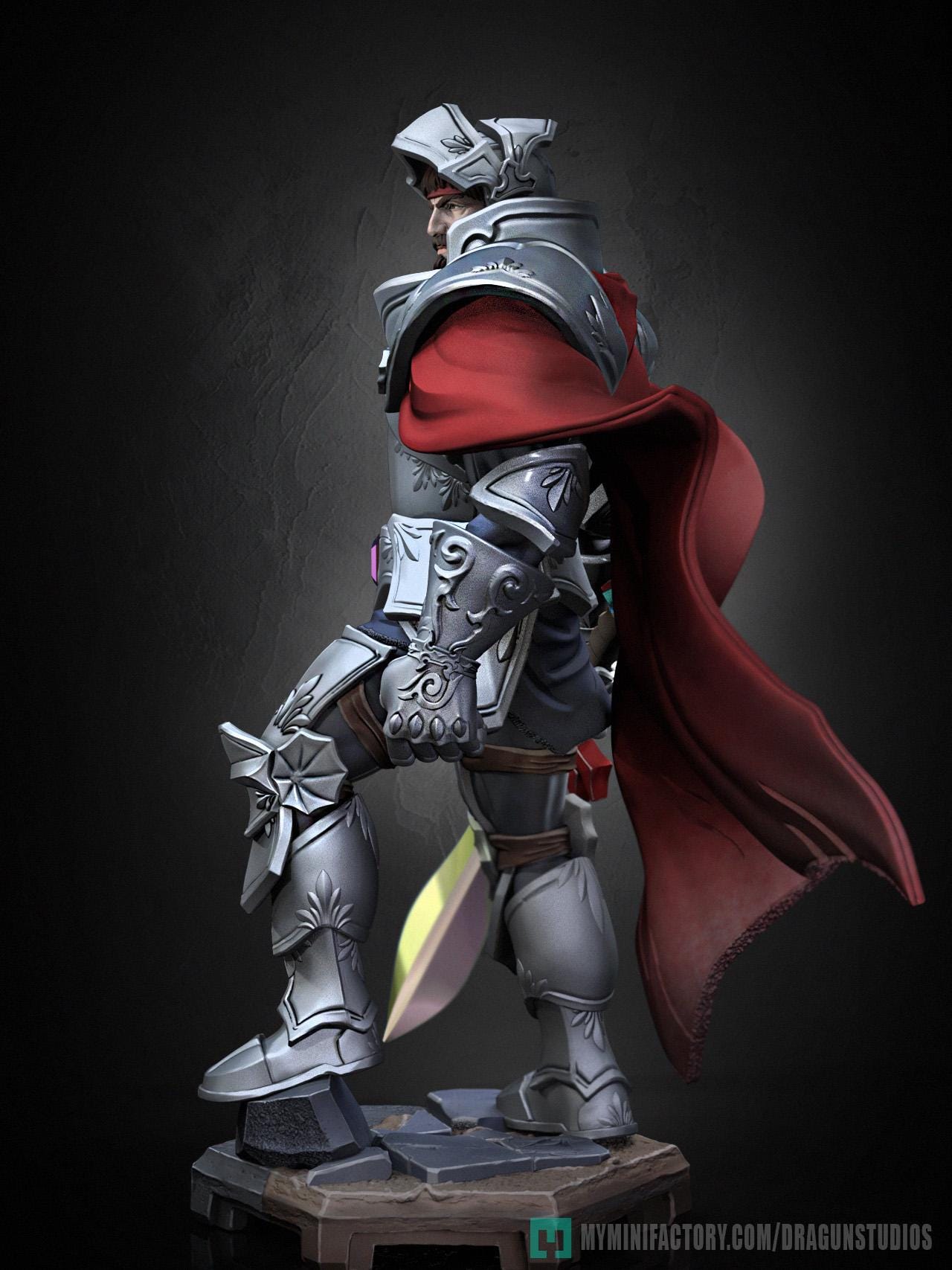 King Arthur Miniature (3 Variations) - 28mm / 32mm / 36mm / 75mm - DraGun - Resin Printed Figure for TTRPGs and Board Games